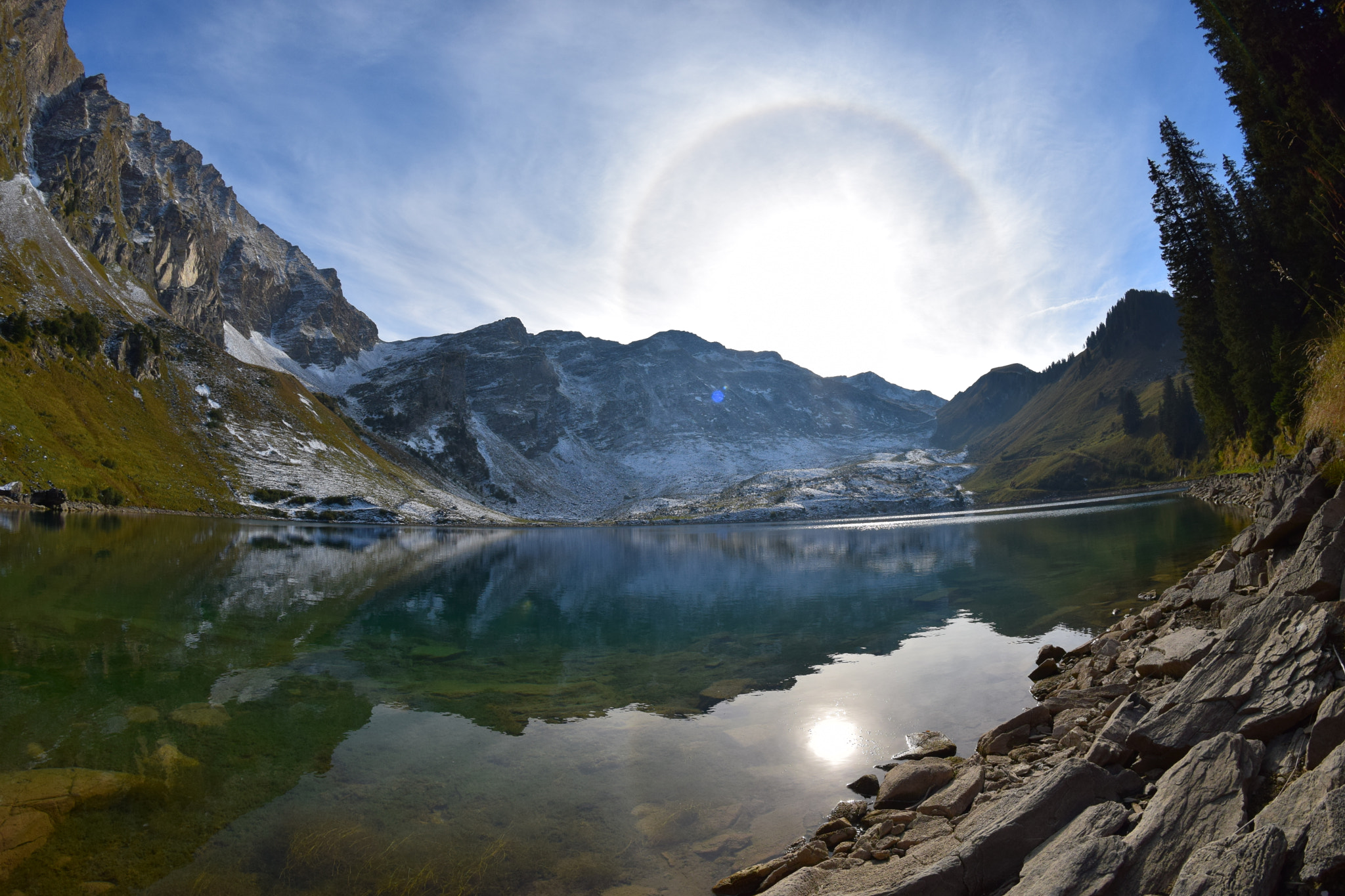 Nikon D5300 + Samyang 8mm F3.5 Aspherical IF MC Fisheye sample photo. Switzerland (lioson lake) photography