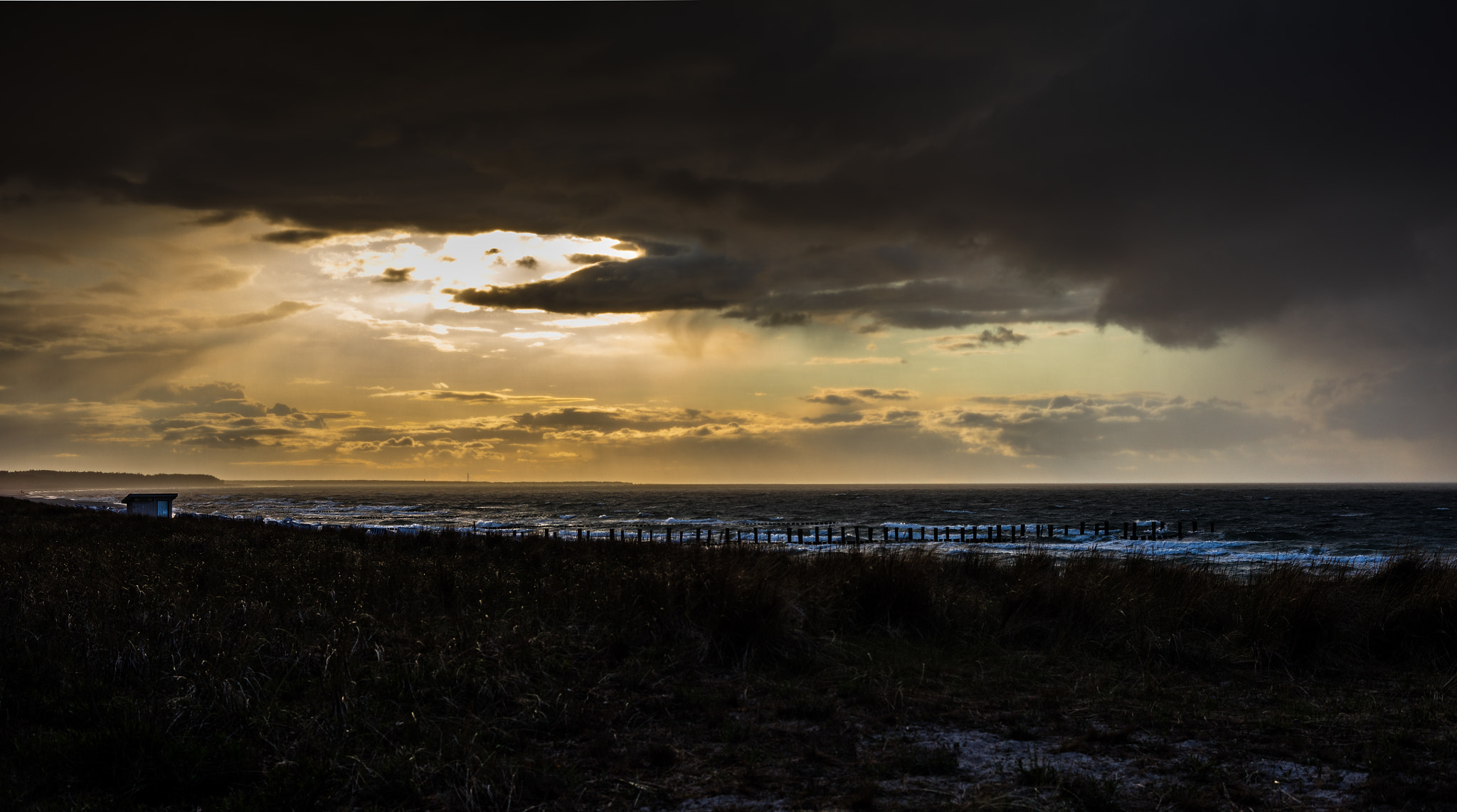 ZEISS Milvus 50mm F2 Macro sample photo. Sunset at the beach in zingst - germany photography