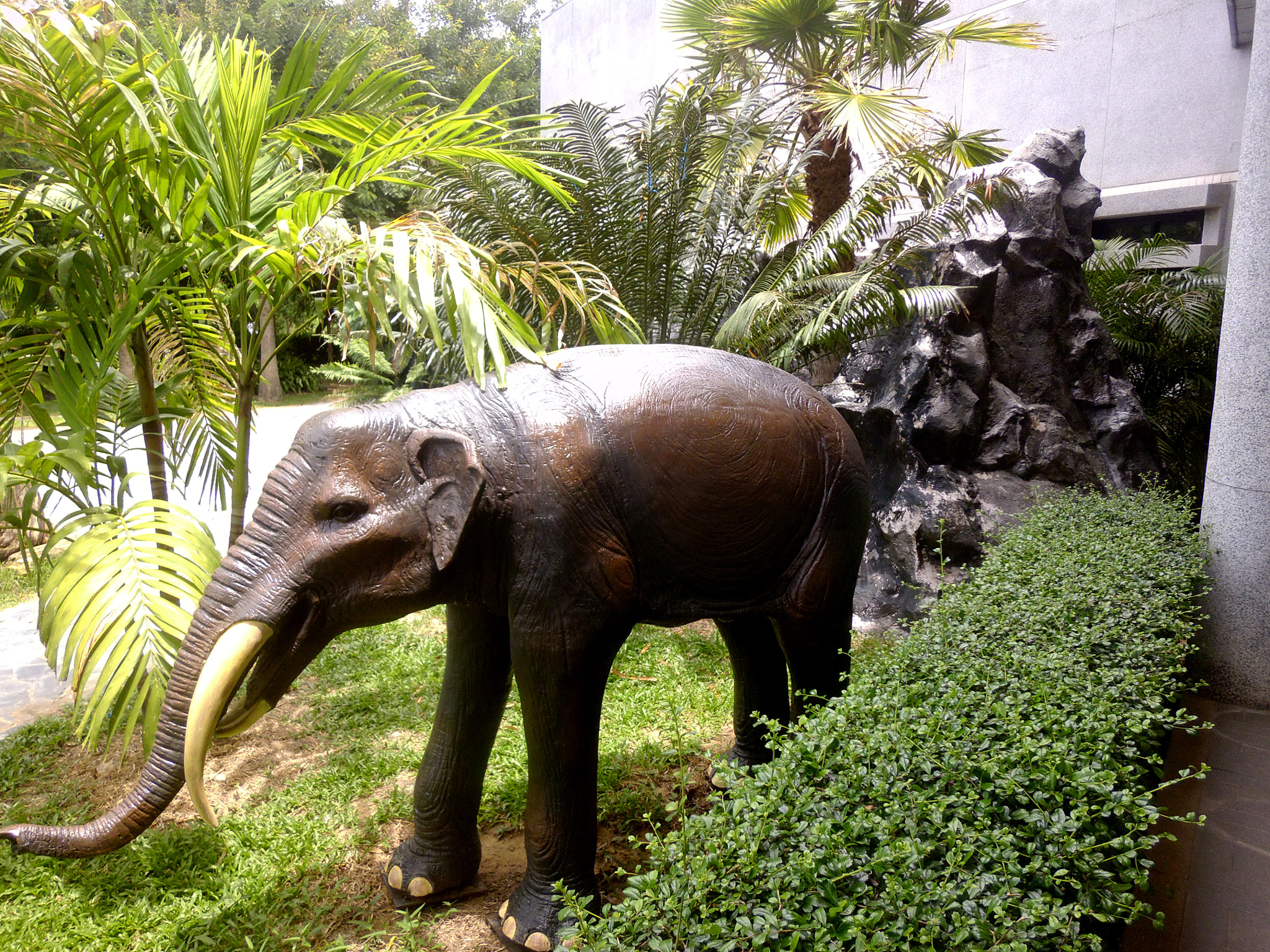 Panasonic DMC-LS5 sample photo. Baby elephant sculpture photography