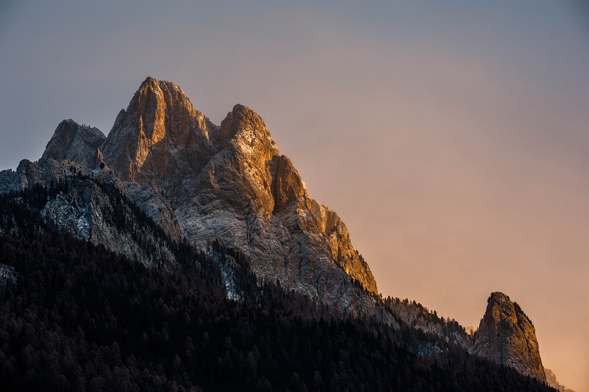 Sigma 70-200mm F2.8 EX DG OS HSM sample photo. Golden hour magic in the dolomites photography