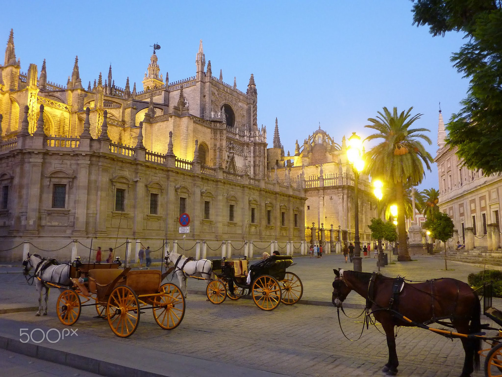 Panasonic Lumix DMC-ZS1 (Lumix DMC-TZ6) sample photo. The cathedral of sevilla by night photography