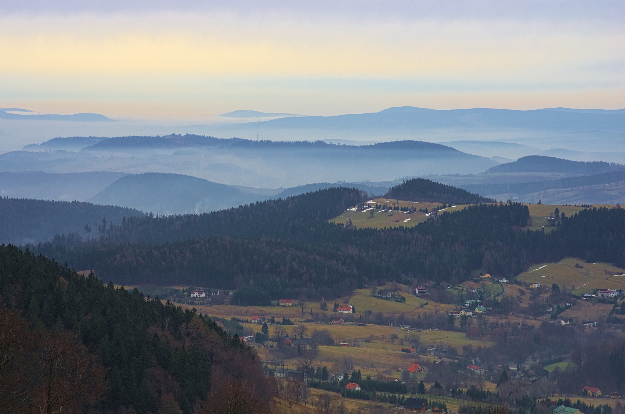 Pentax K-5 sample photo. Layers in owl mountains and sudetes photography