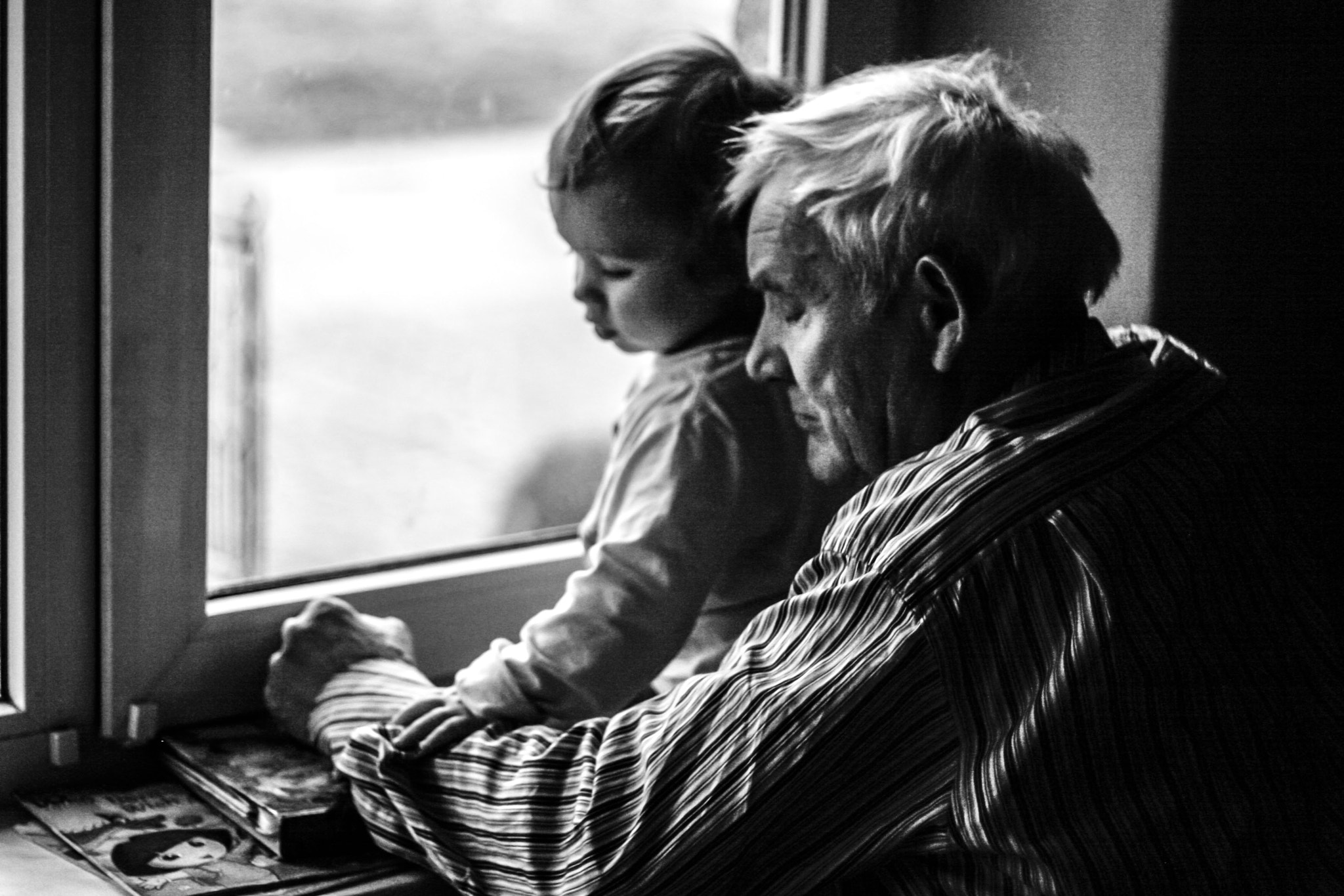 Canon EOS 30D + Canon EF 50mm f/1.8 sample photo. Grandfather and grandson photography