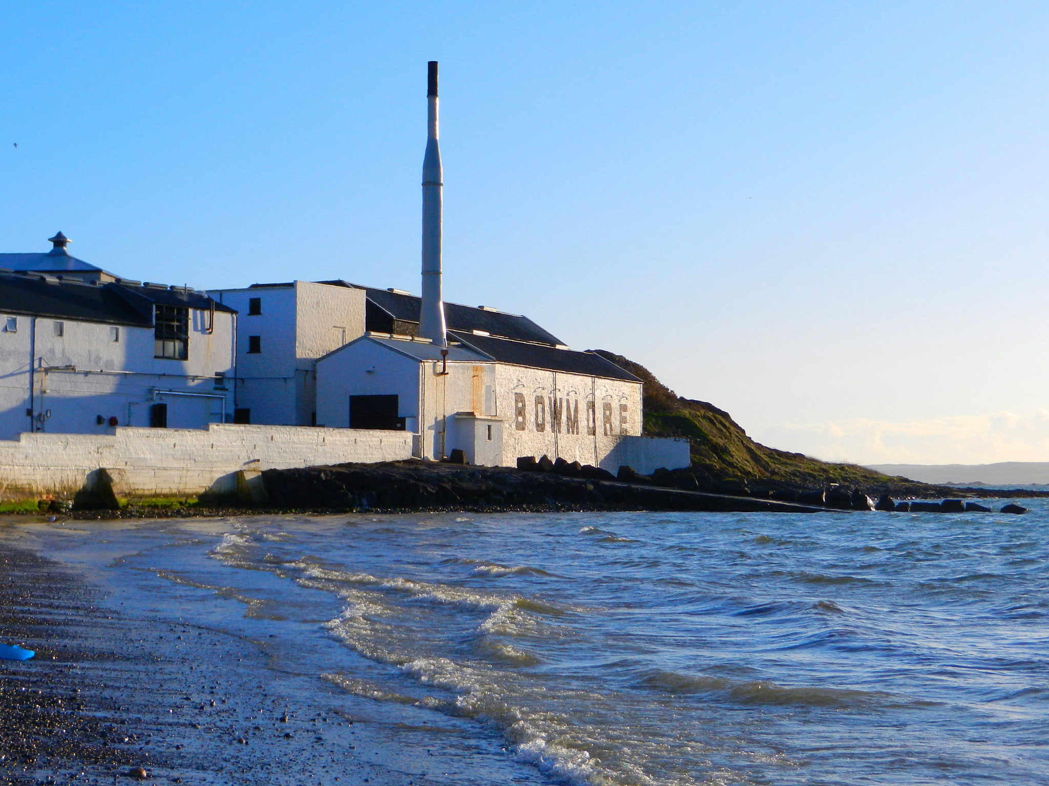 Nikon Coolpix S9100 sample photo. Bowmore distillery at sunset photography