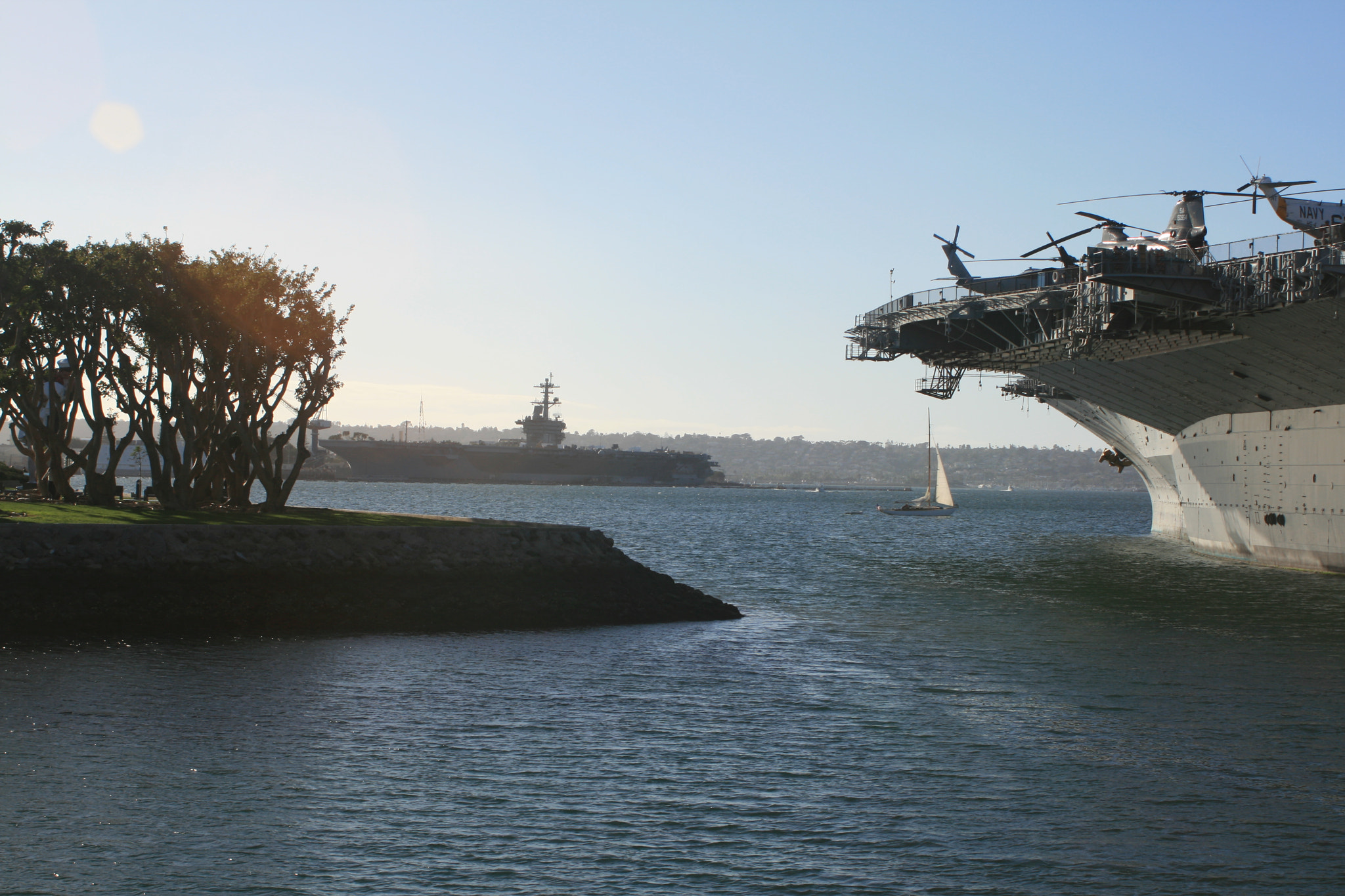 Canon EF 28-80mm f/3.5-5.6 sample photo. Uss roosevelt with uss midway in foreground photography