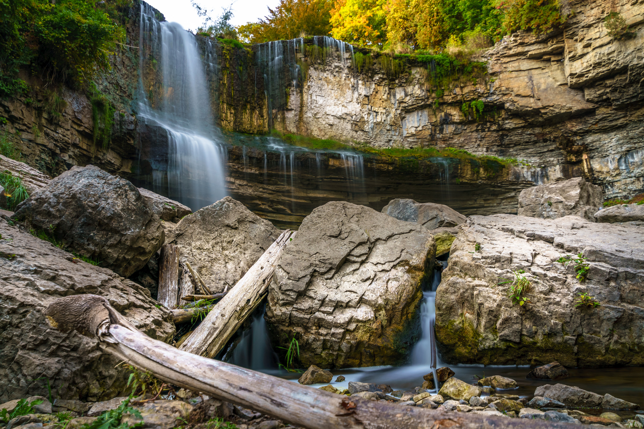 Sony a7R II + Sony FE PZ 28-135mm F4 G OSS sample photo. Waterfall photography