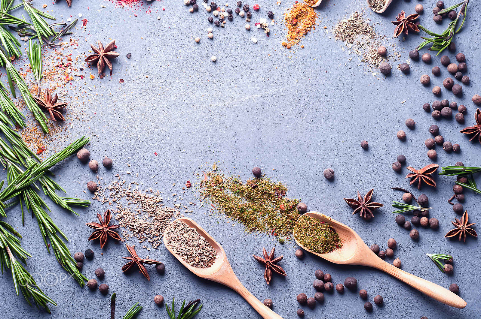 Nikon D90 + AF Nikkor 50mm f/1.8 sample photo. Aromatic spices on wooden spoons. photography