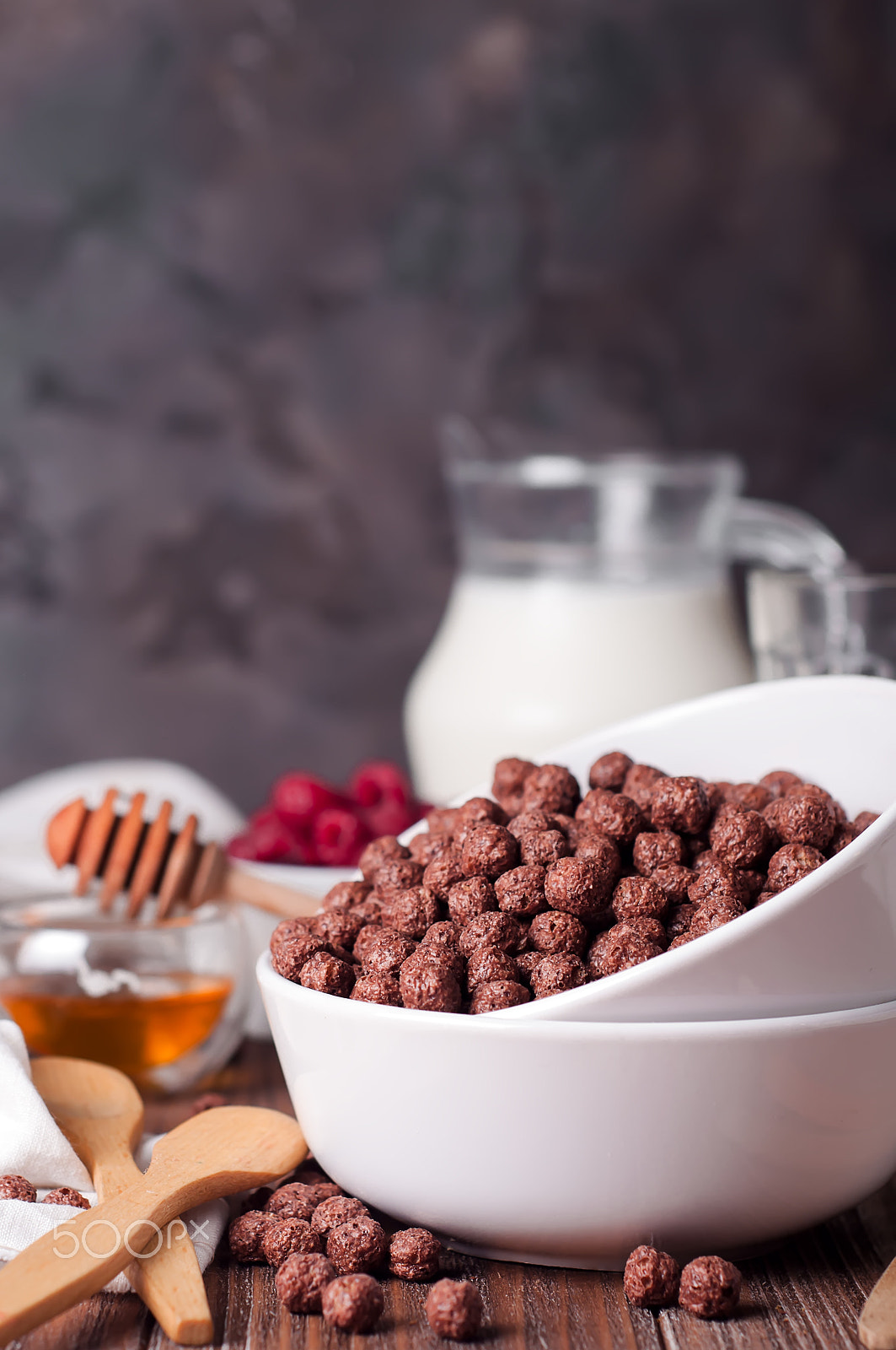 Nikon D90 + AF Nikkor 50mm f/1.8 sample photo. Chocolate cereal rings in bowl photography