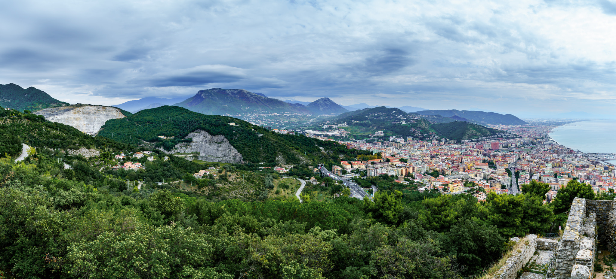 Sony a7R II + Canon EF 24-105mm F4L IS USM sample photo. Naples from above photography