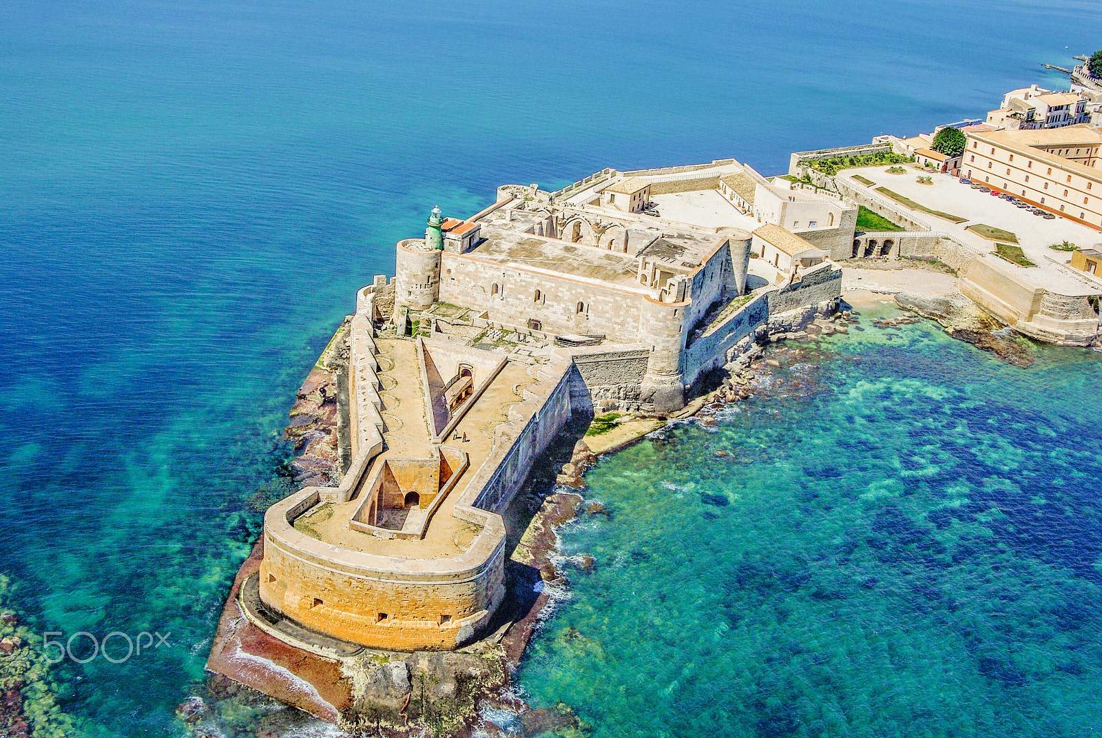 Pentax K200D + smc PENTAX-FA 28-80mm F3.5-4.7 sample photo. Fortress maniace in syracuse sicily photography