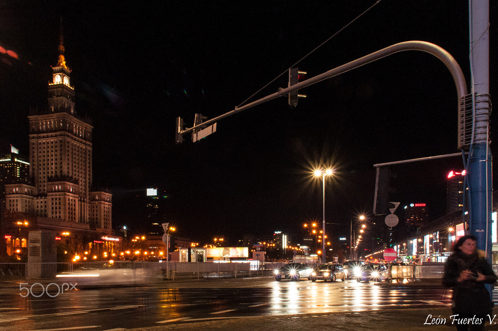 Nikon D5000 sample photo. Varsovia de noche. warsaw night. photography