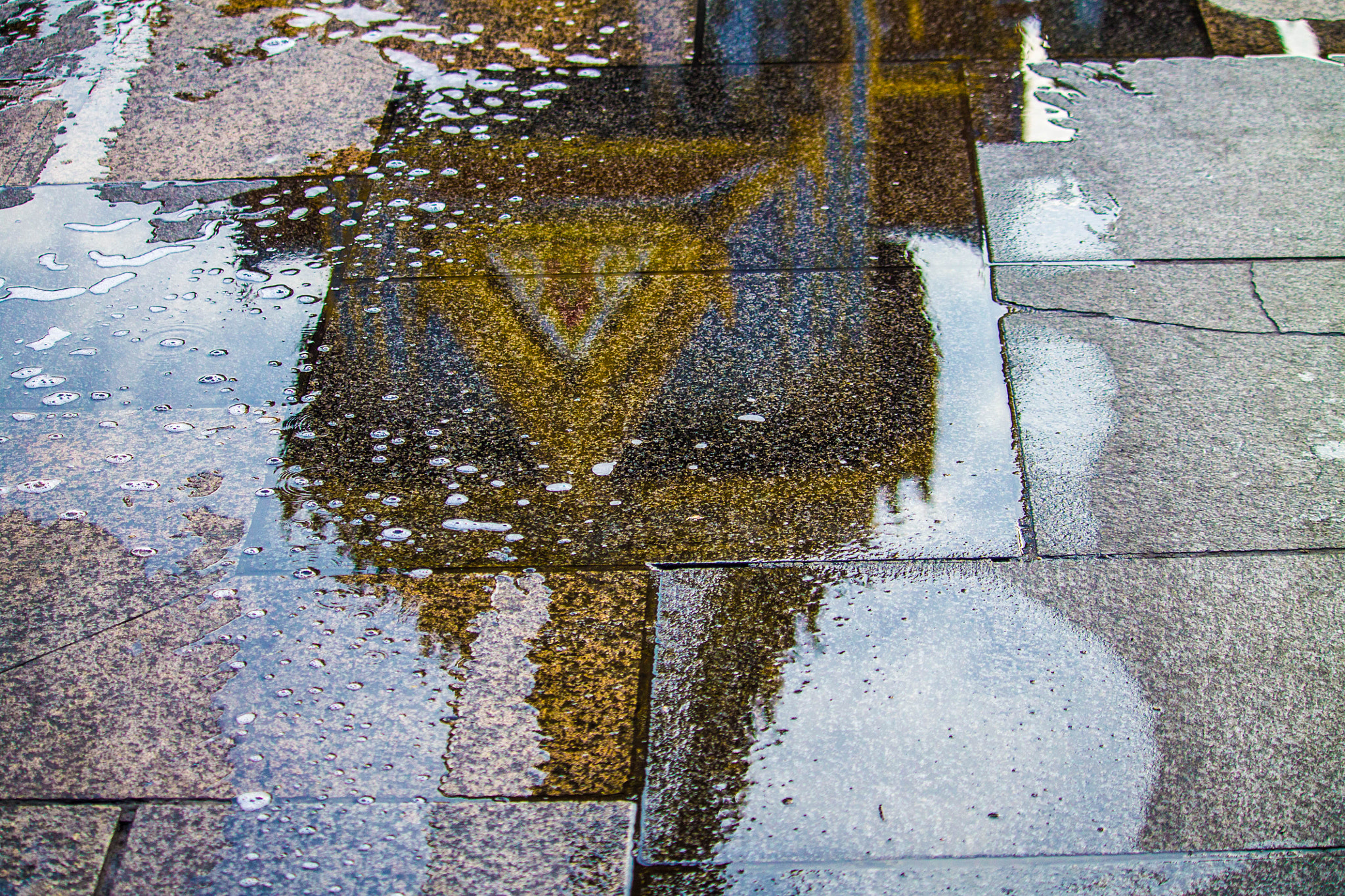 Canon EF-S 55-250mm F4-5.6 IS STM sample photo. Canvas in a puddle photography
