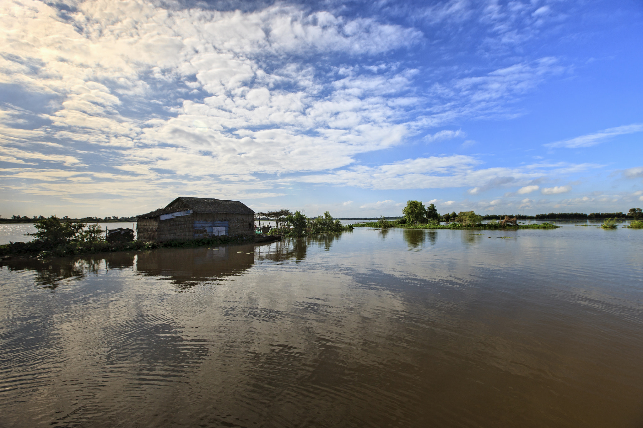 Canon EOS-1Ds Mark III + Canon EF 16-35mm F2.8L II USM sample photo. Flooding in mekong river delta photography