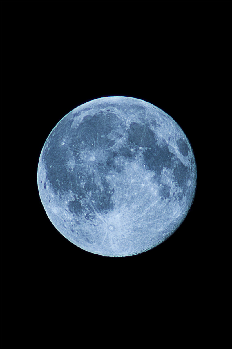 Canon EOS 500D (EOS Rebel T1i / EOS Kiss X3) + EF75-300mm f/4-5.6 sample photo. Blue moon photography