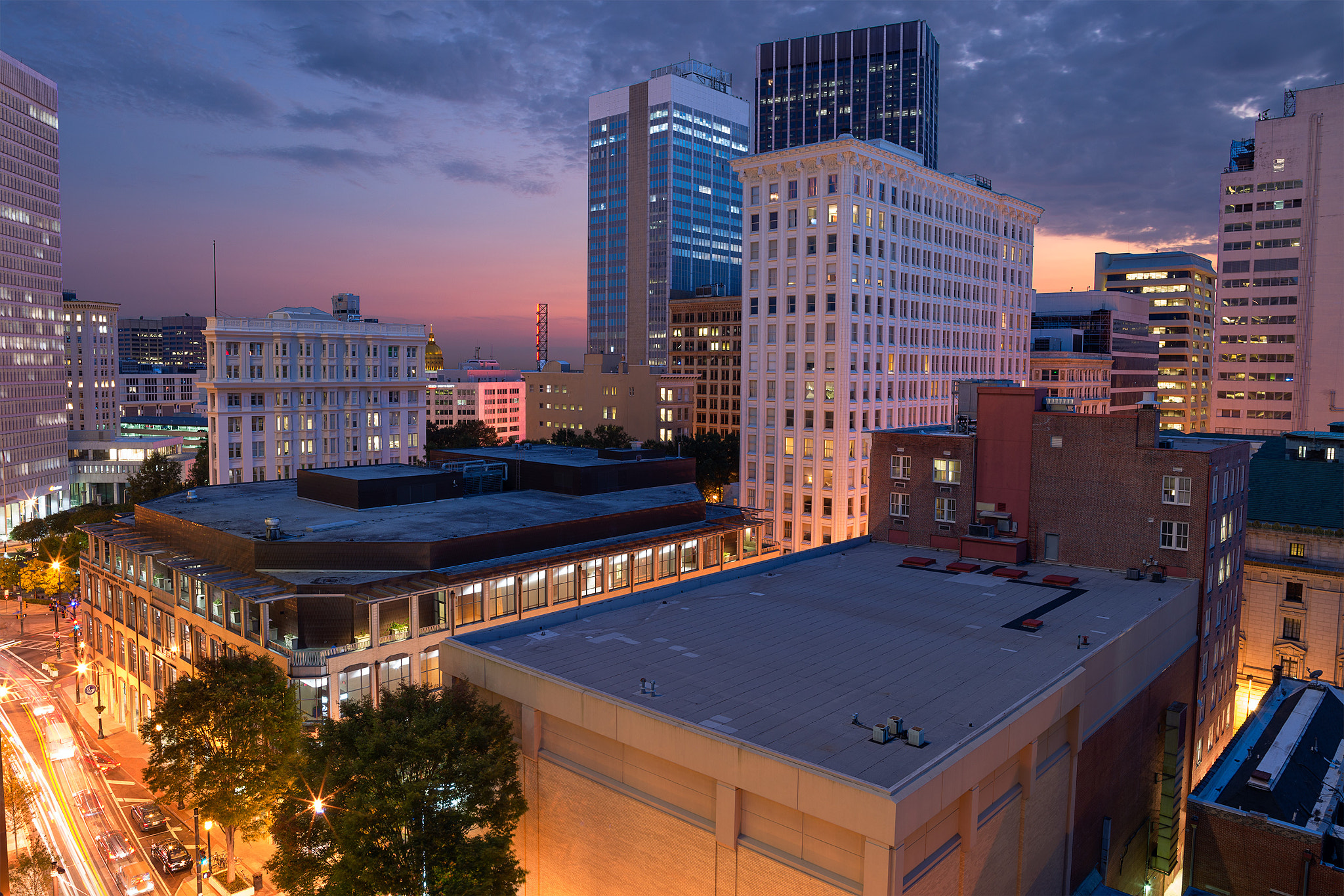 Samyang 12mm F2.8 ED AS NCS Fisheye sample photo. Atlanta downtown rooftop photography