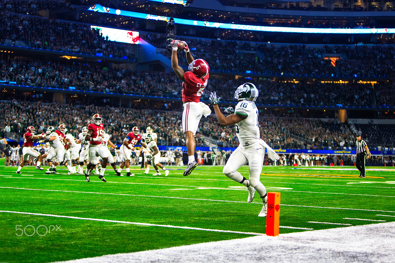 Canon EOS-1D X + Canon EF 70-200mm F2.8L IS USM sample photo. Ncaa football 2015: goodyear cotton bowl classic michigan state vs alabama dec 31 photography
