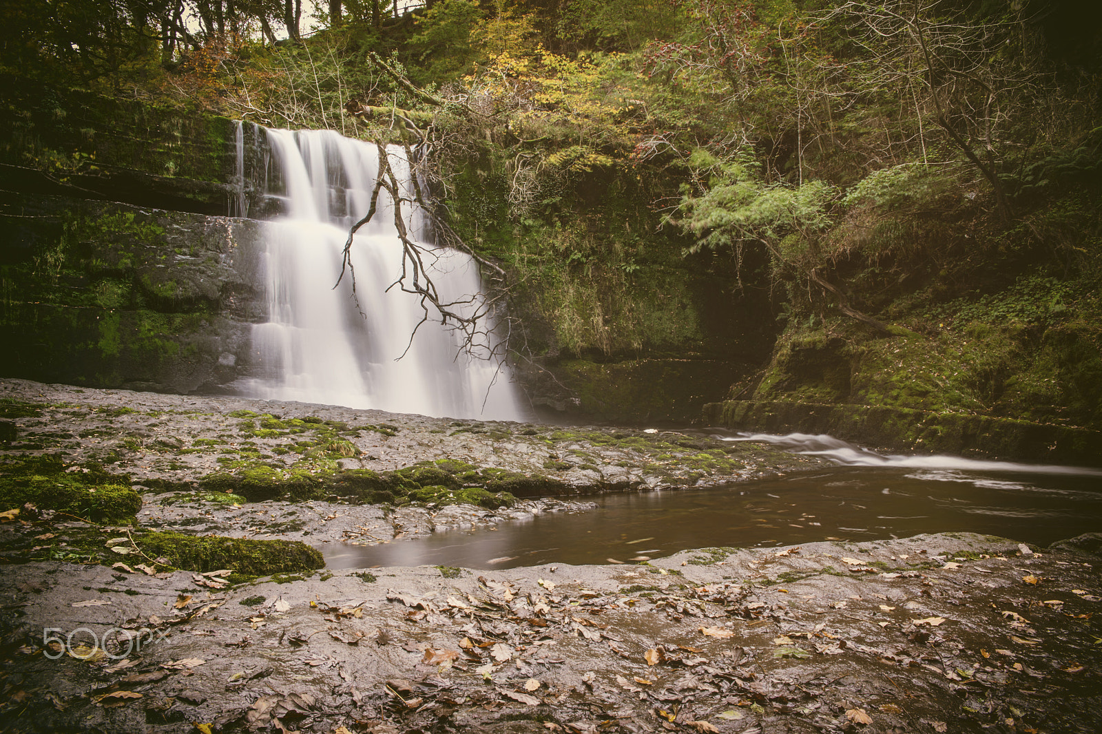 Sony a7 II + 24-70mm F2.8 sample photo. Brecon beacon national park waterfall photography