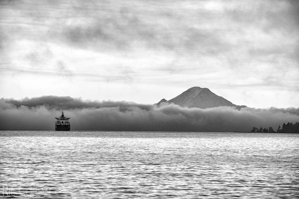 Nikon D3S sample photo. Foggy morning on puget sound photography