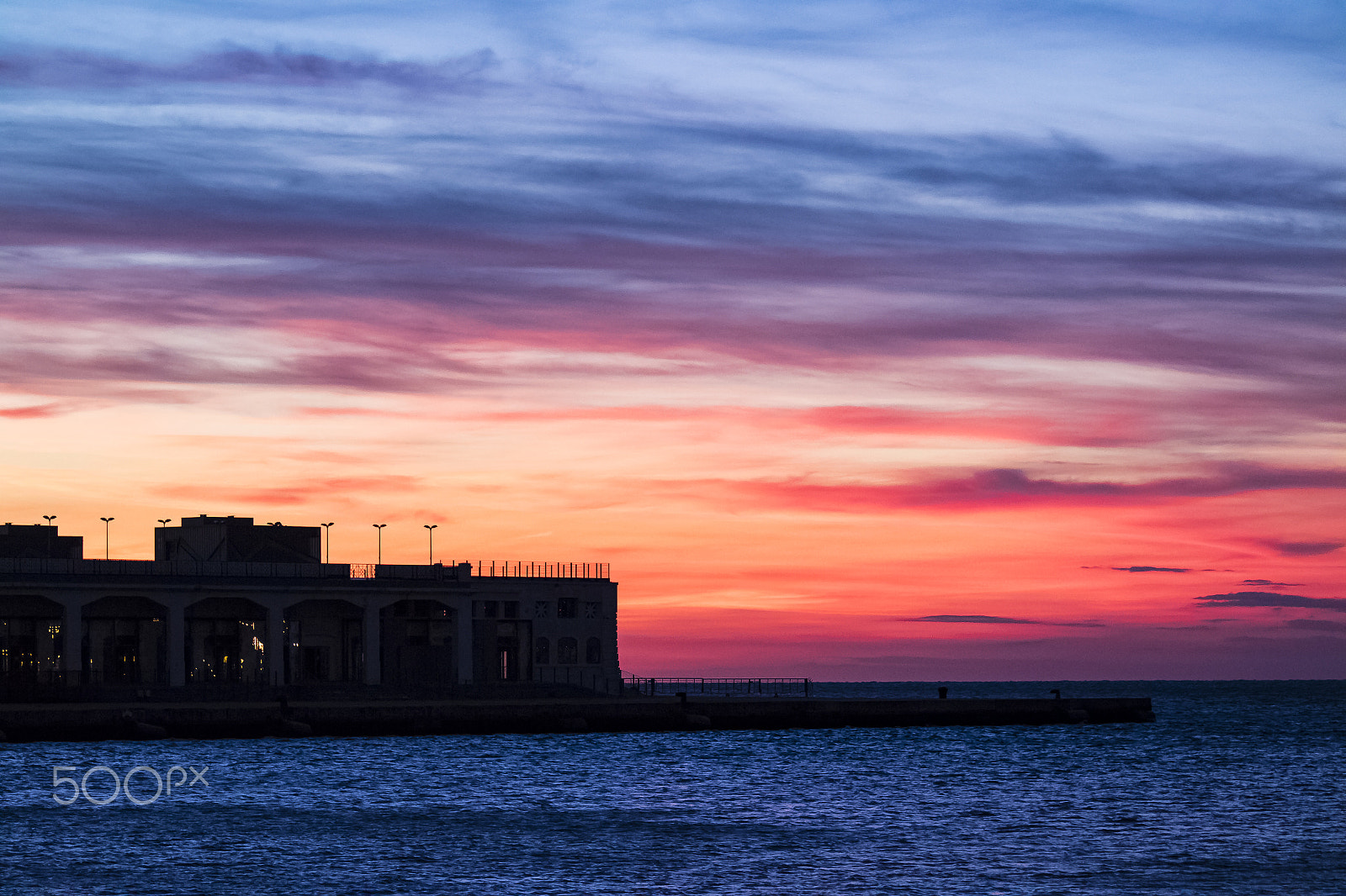 Canon EF-S 55-250mm F4-5.6 IS II sample photo. Sunset in trieste photography