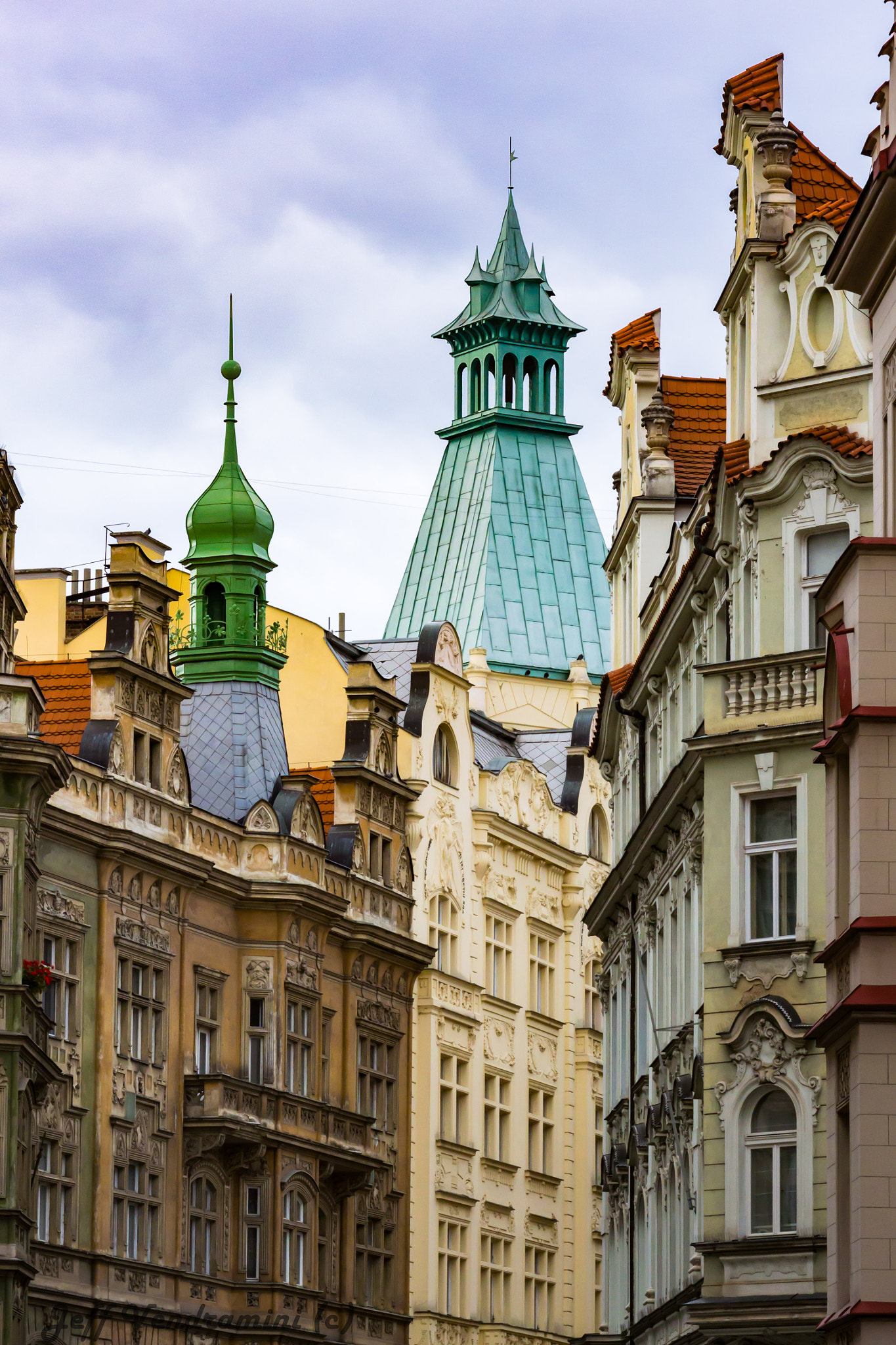 Nikon 1 Nikkor VR 30-110mm F3.8-5.6 sample photo. Prague's roof photography
