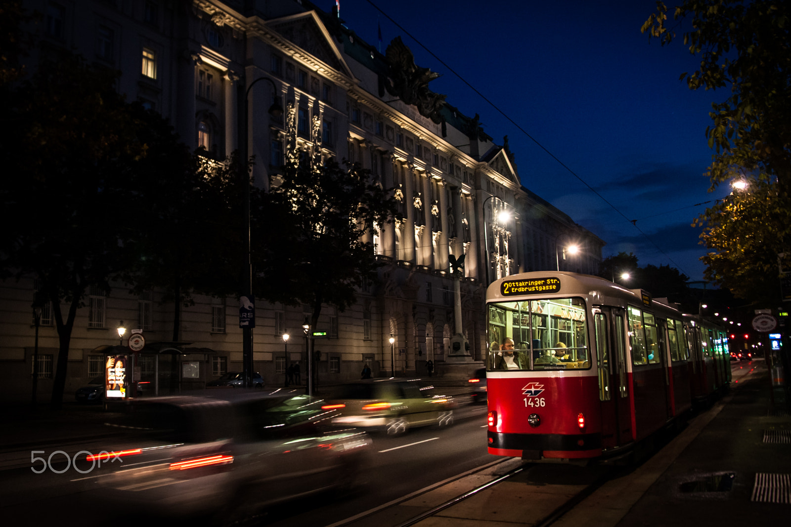 Canon EOS 40D sample photo. Evening tram ride photography