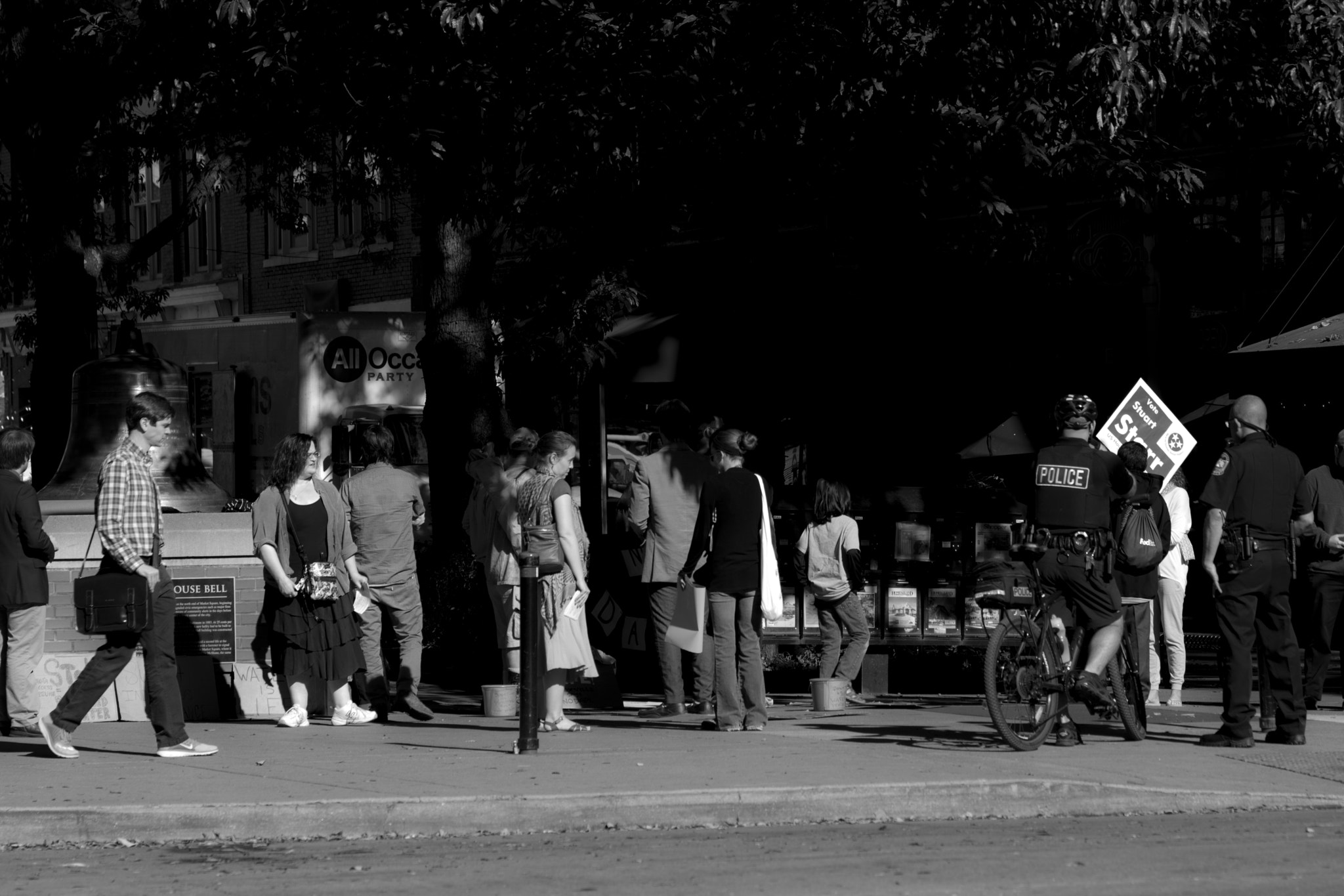 Sony a6000 + Sony FE 90mm F2.8 Macro G OSS sample photo. Protesters gathering 1 photography