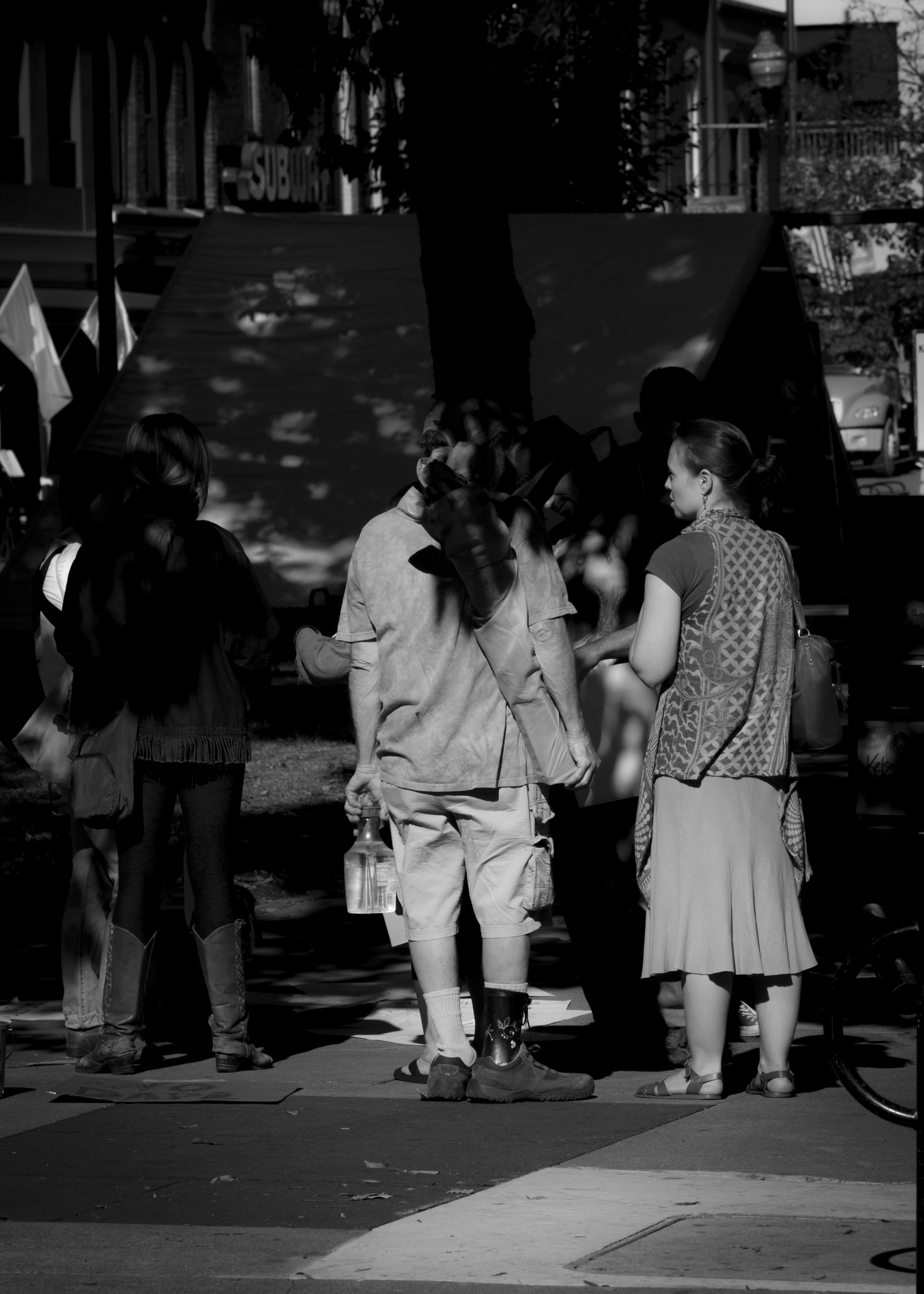 Sony a6000 + Sony FE 90mm F2.8 Macro G OSS sample photo. Protesters gathering 4 photography