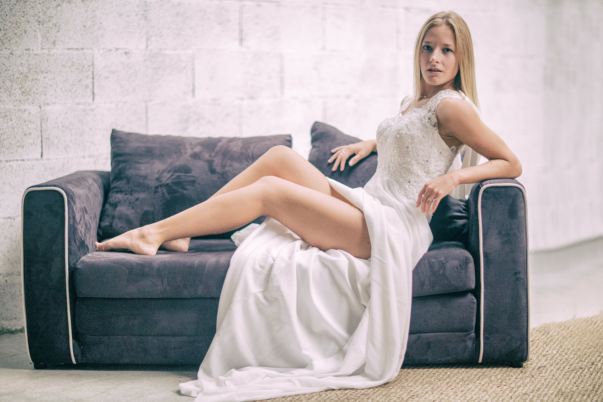 Canon EF 85mm F1.2 sample photo. Sensual bride photography