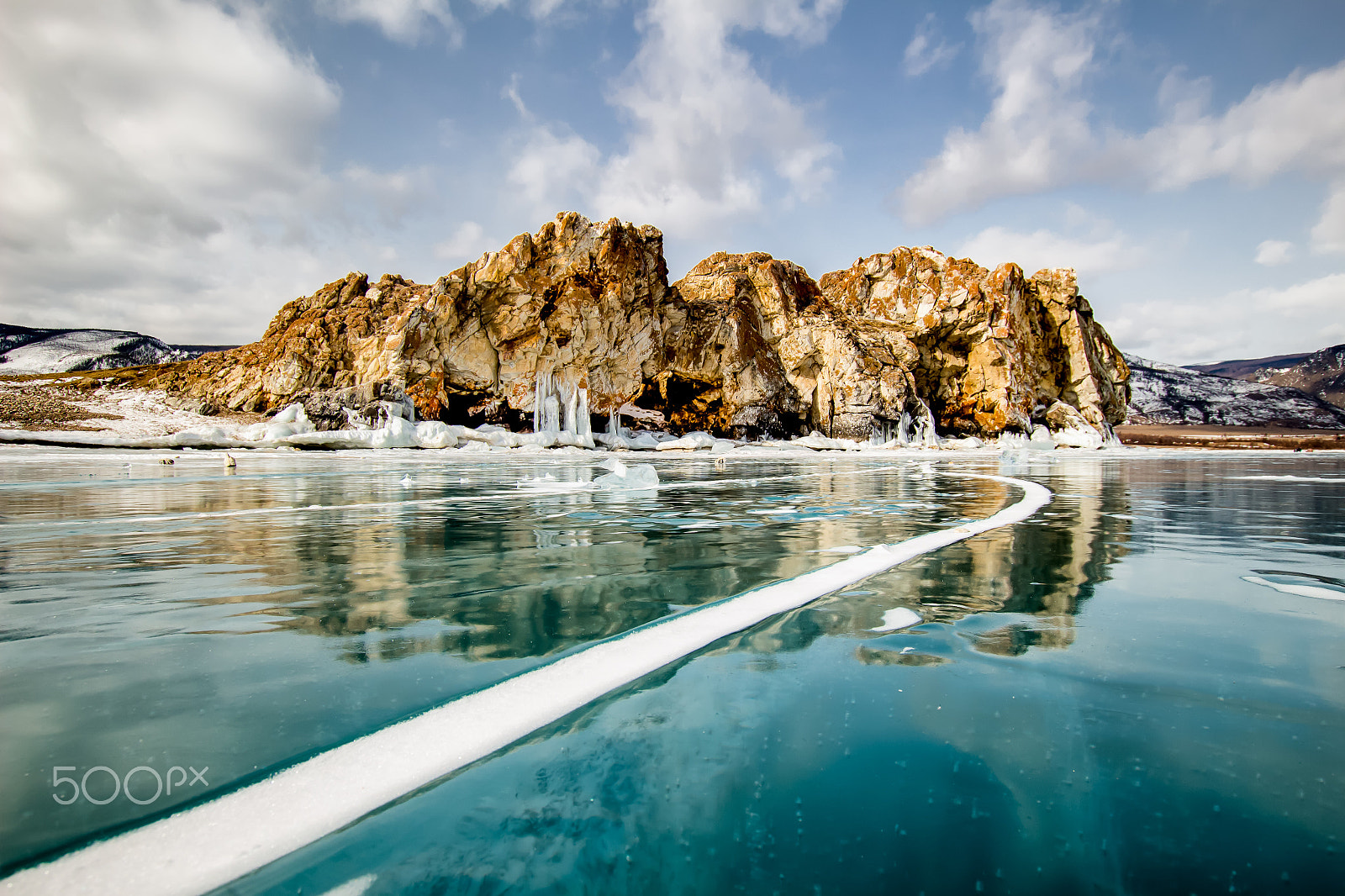 Sigma 10-20mm F3.5 EX DC HSM sample photo. Baikal beach - rock and ice. photography