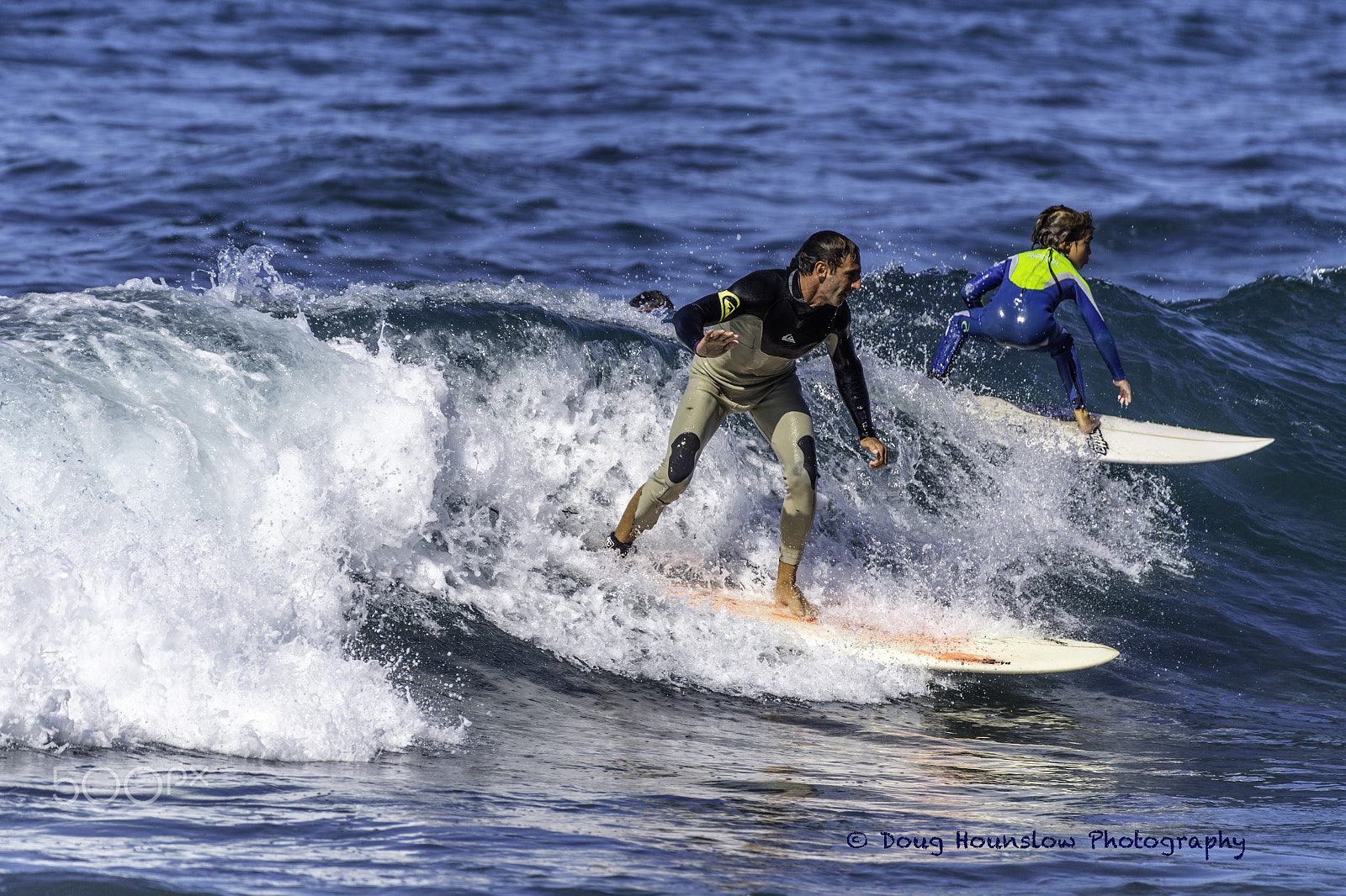 Nikon D5 sample photo. Father and son surfing photography