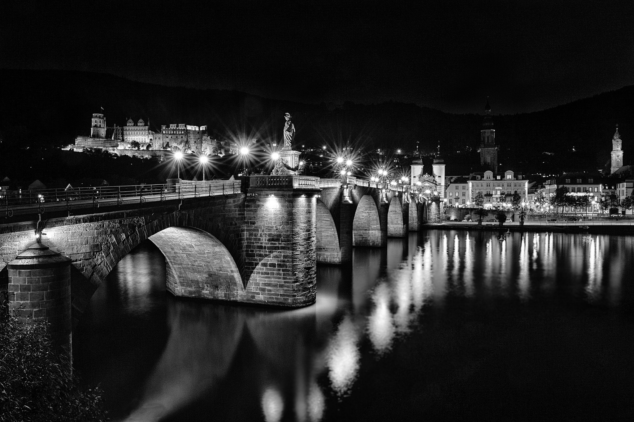 Nikon AF-S Nikkor 24-70mm F2.8E ED VR sample photo. Heidelberg at midnight photography