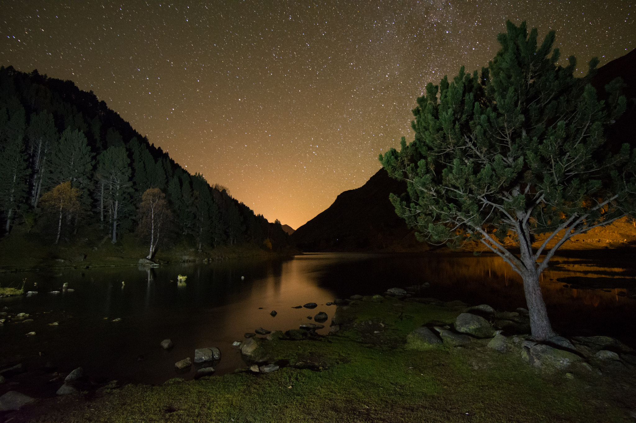 Samyang 14mm F2.8 ED AS IF UMC sample photo. Night in a lake photography