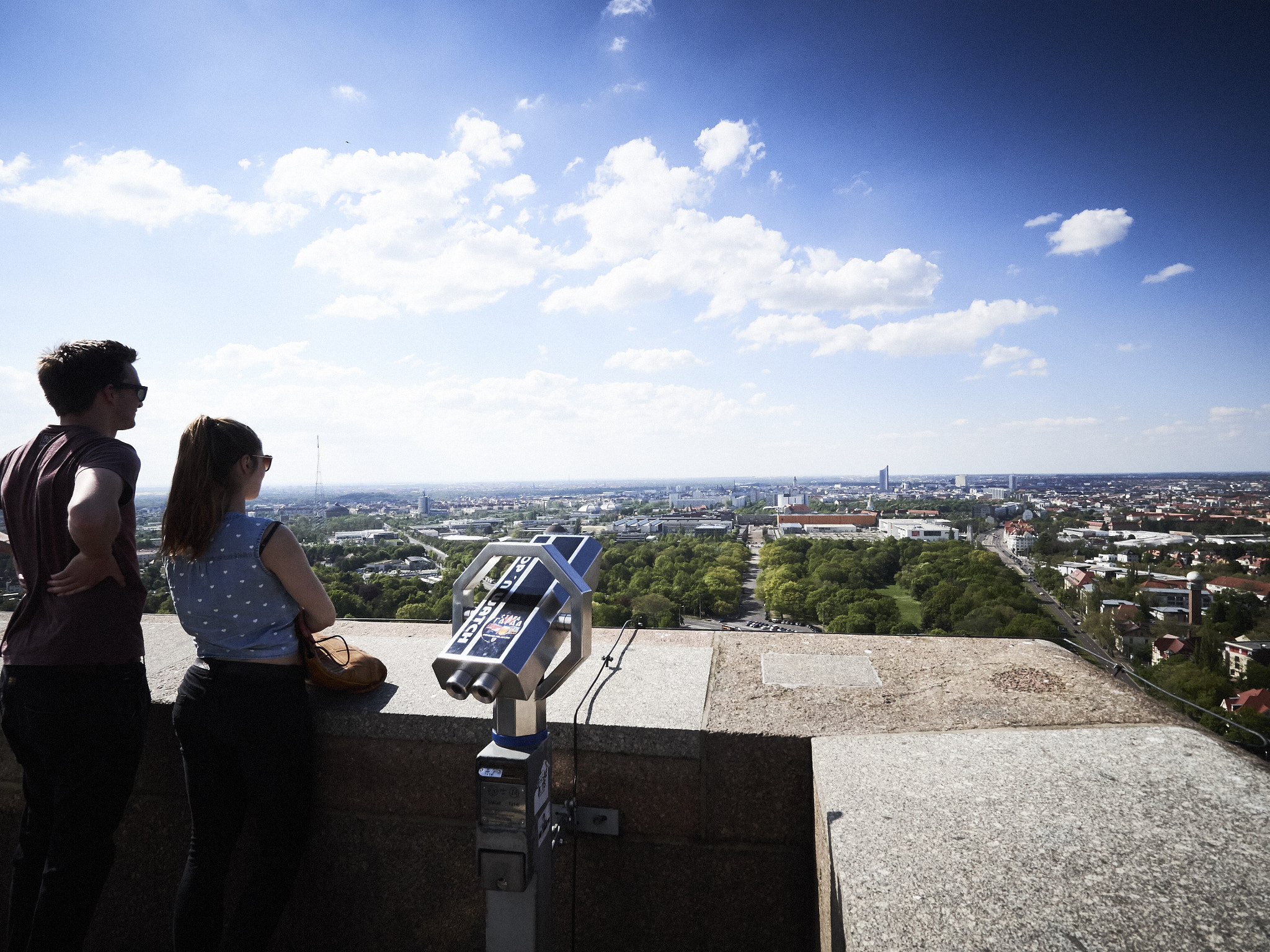 Olympus OM-D E-M10 sample photo. View of leipzig from the overlook photography