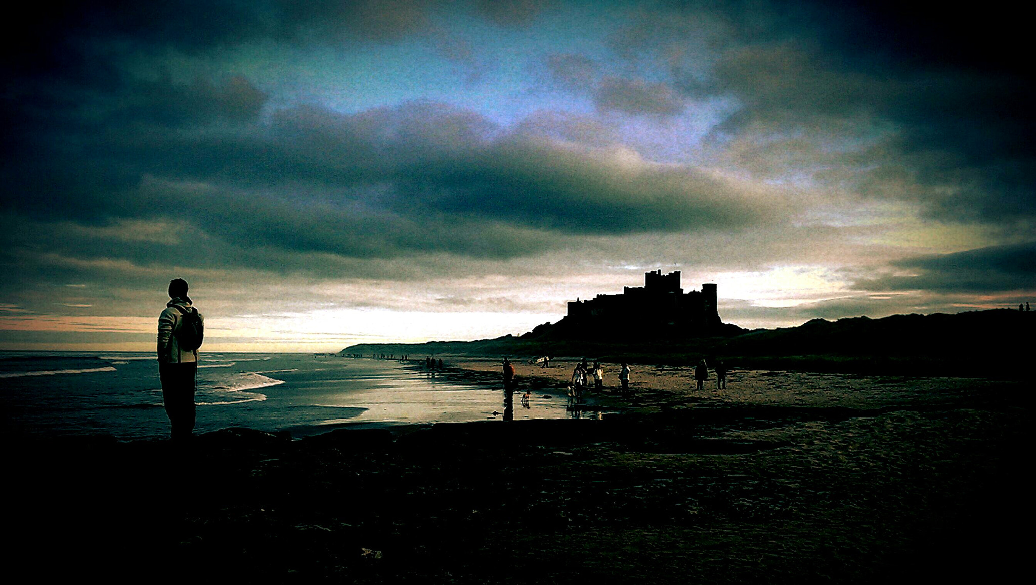 HTC ONE GOOGLE PLAY EDITION sample photo. Bamburgh castle, northumberland, england, november 16' photography