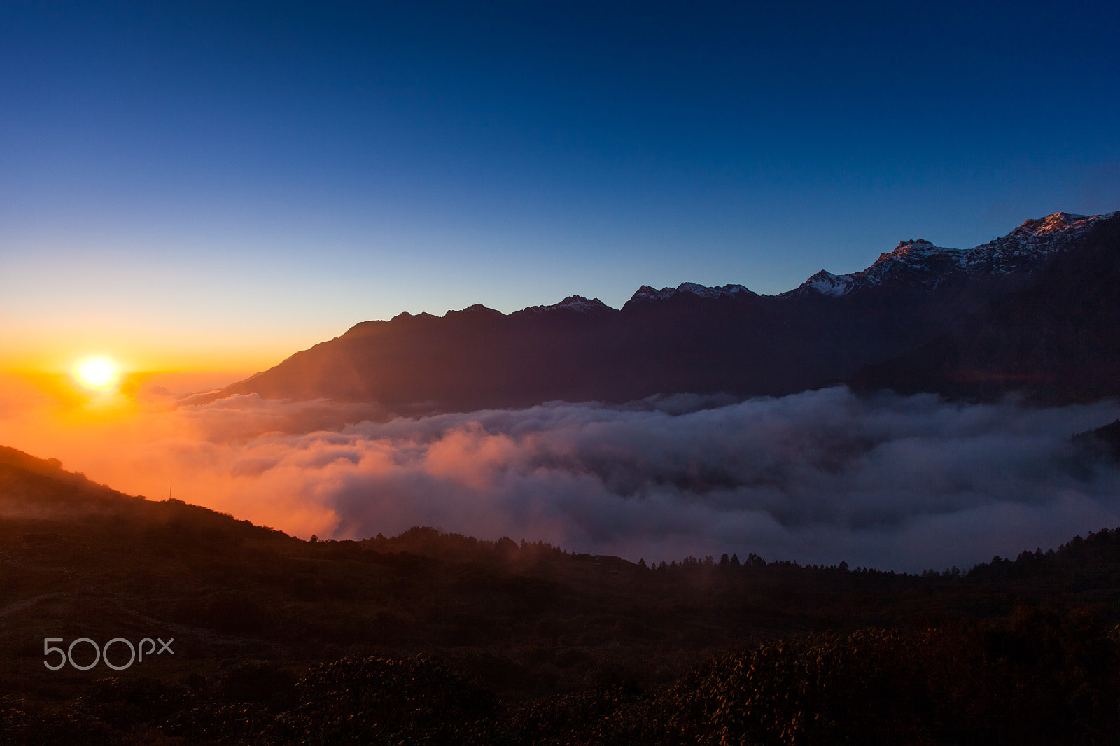 Canon EOS 5D Mark II sample photo. Sunset in nepal 2014 photography