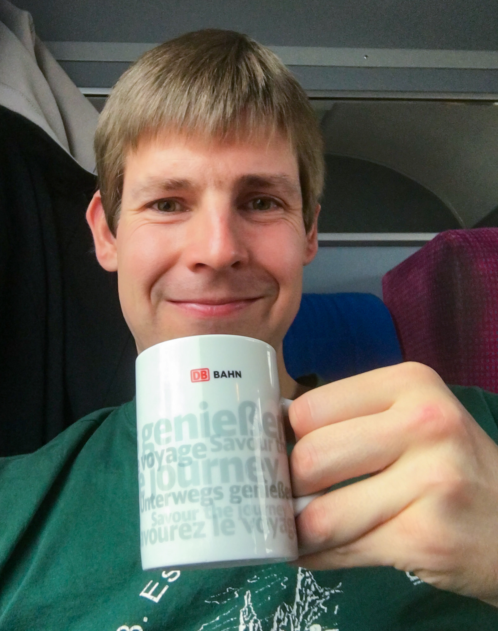 iPhone 6s front camera 2.65mm f/2.2 sample photo. Coffee in the first class photography