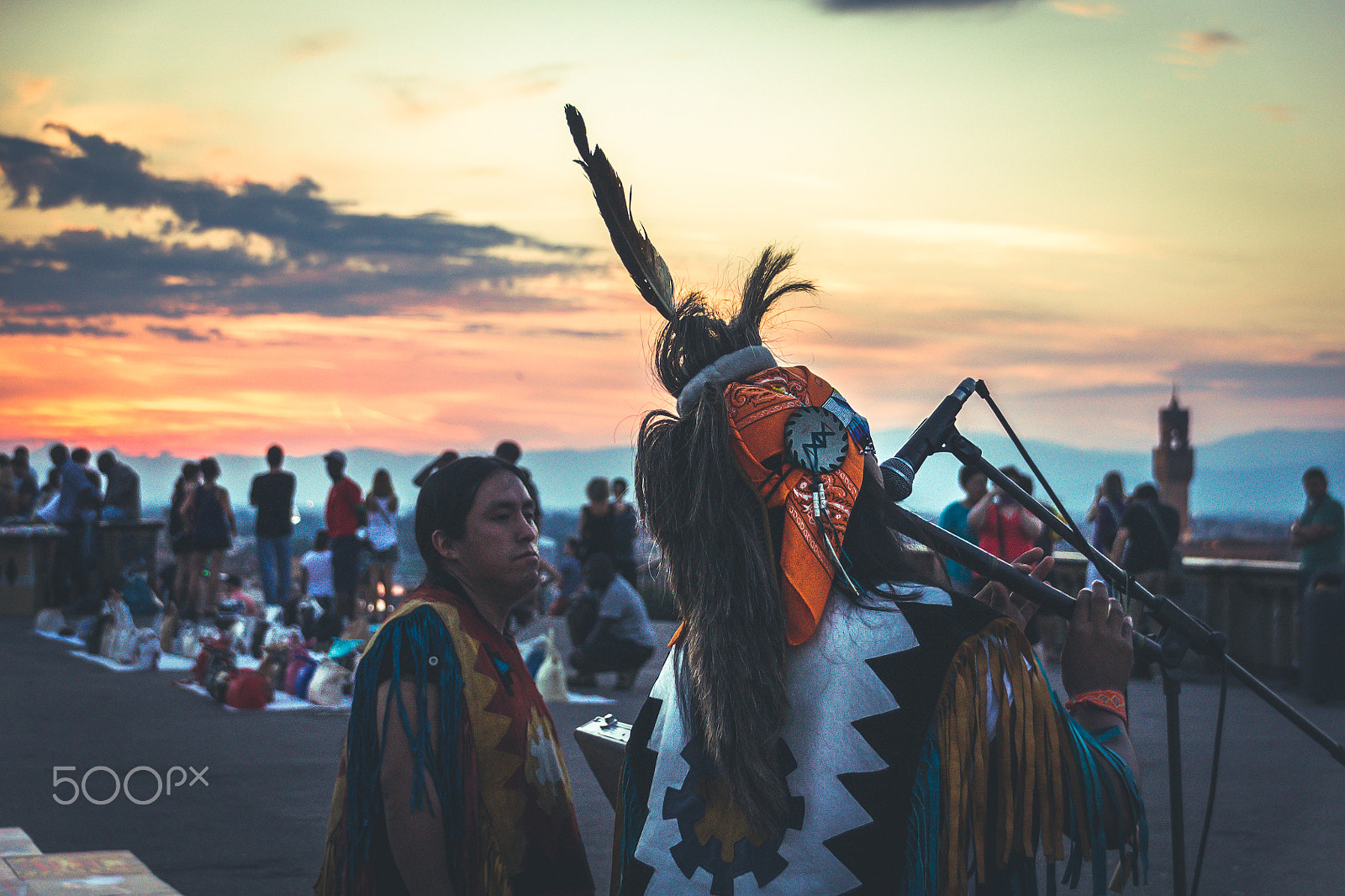 Sony Alpha DSLR-A500 sample photo. Sunset concert photography