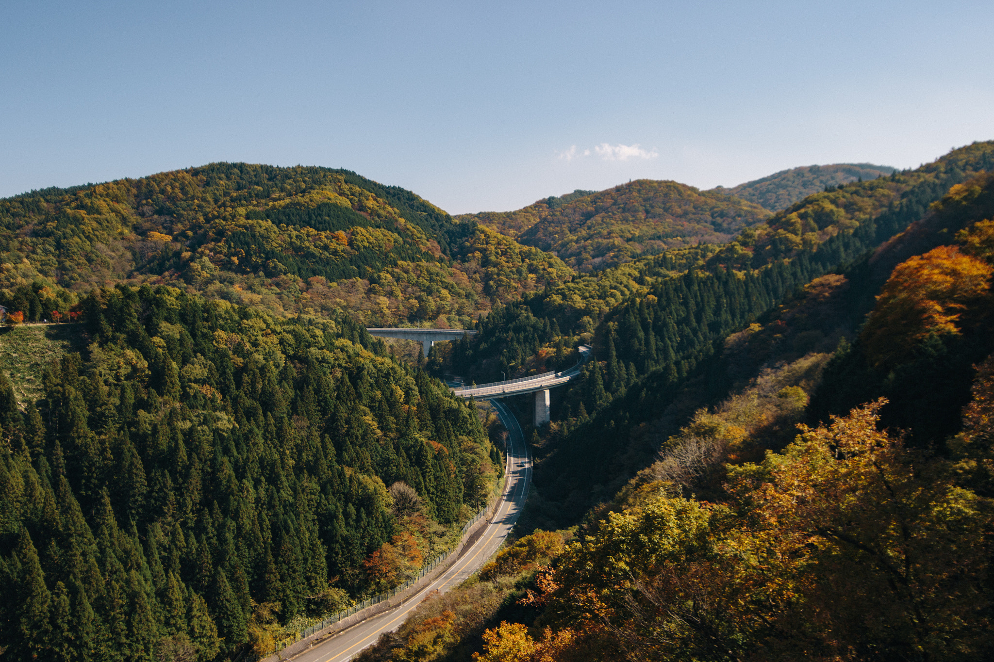 Canon EOS 6D + Canon EF-S 17-85mm F4-5.6 IS USM sample photo. ループ道路と紅葉 photography