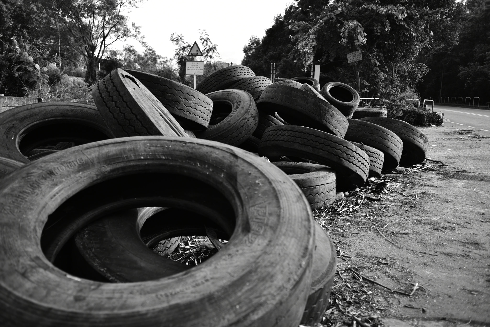 Nikon D750 + Nikon AF Nikkor 28mm F2.8D sample photo. Waste matter(tire) photography