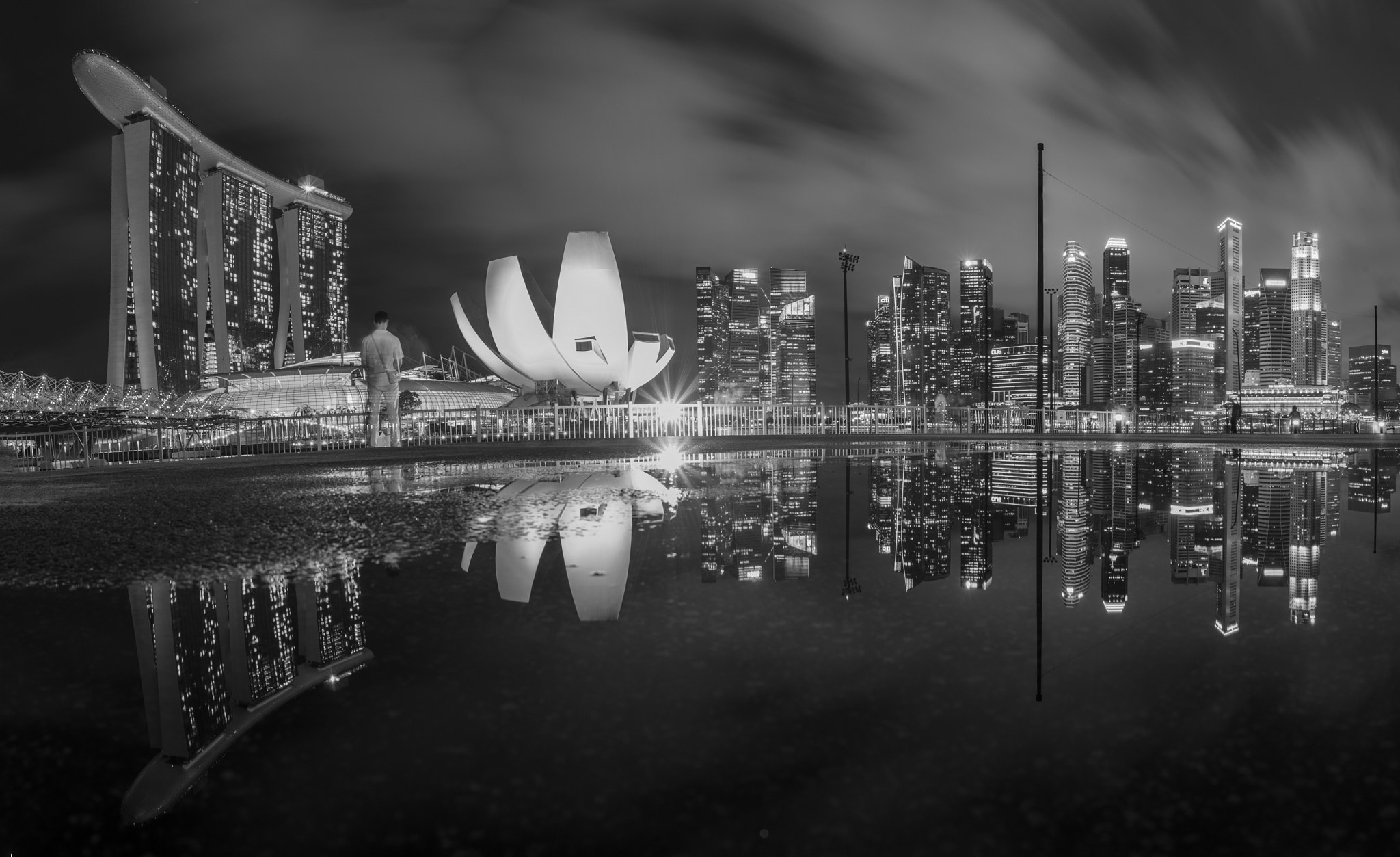 Nikon D610 + AF Nikkor 28mm f/2.8 sample photo. Downtown district reflections after rain photography