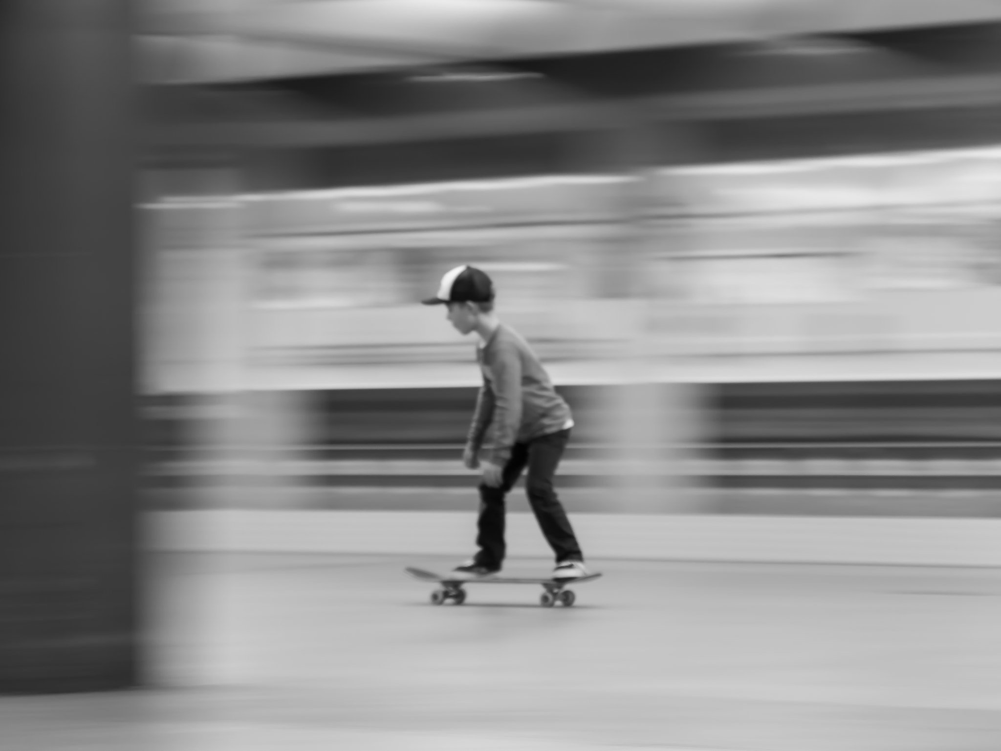 Panasonic DMC-G70 sample photo. Skater's paradise in downtown frankfurt. photography