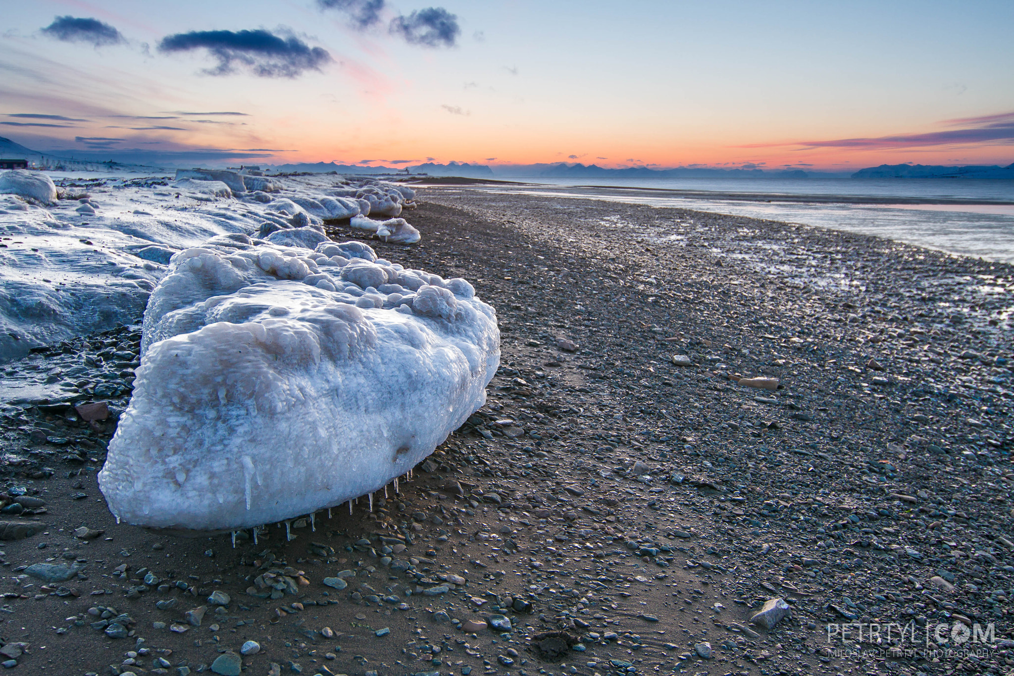 Tokina AT-X Pro 12-24mm F4 (IF) DX sample photo. Sunset along sea coast on svalbard photography