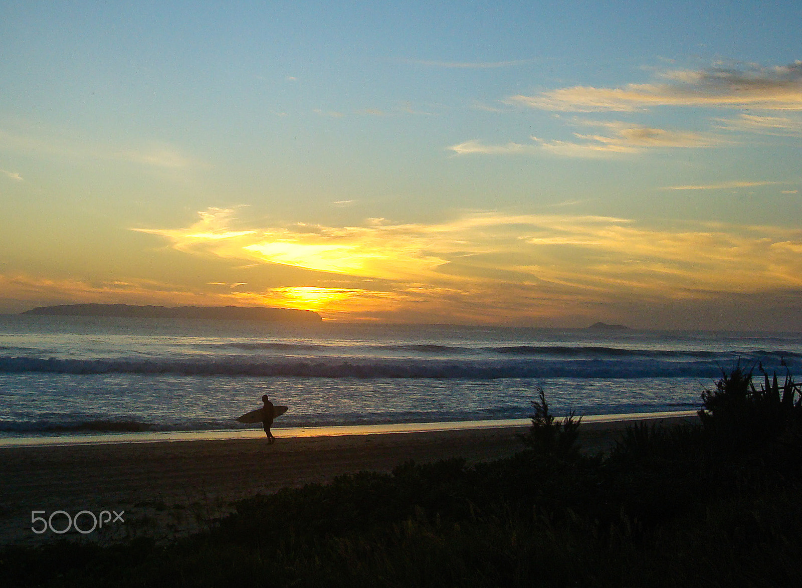 Sony DSC-W90 sample photo. Done surfing - nightfall photography
