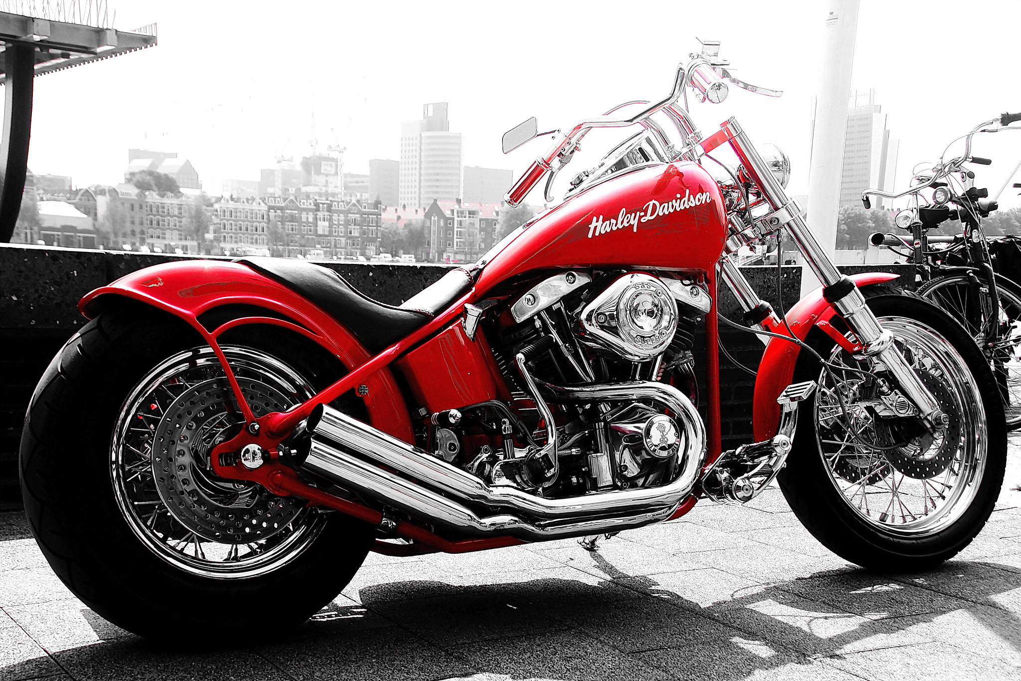 Canon EF 28-105mm F4.0-5.6 USM sample photo. Red harley photography