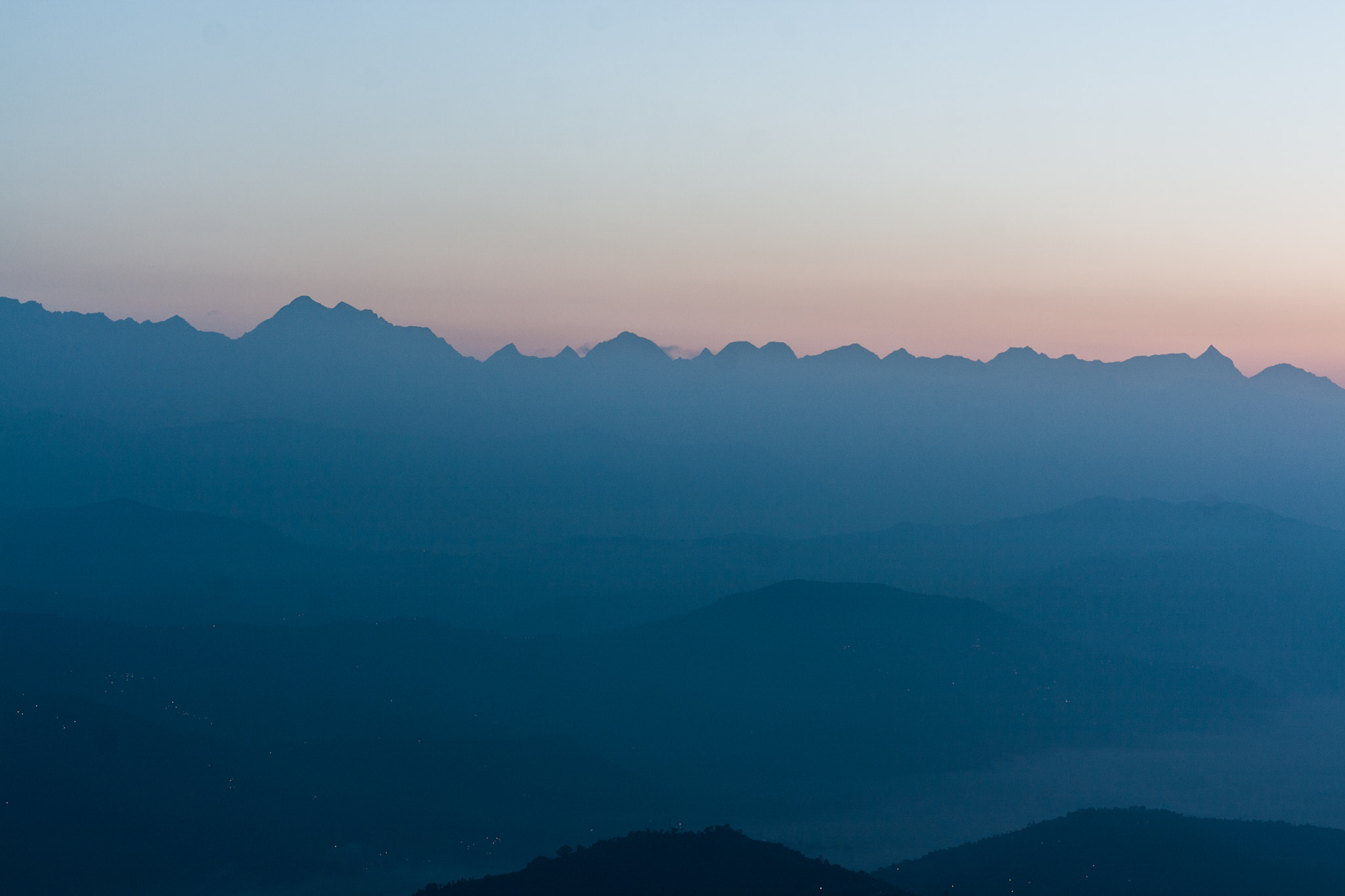 Canon EOS 400D (EOS Digital Rebel XTi / EOS Kiss Digital X) sample photo. Sunset in nagarkot photography
