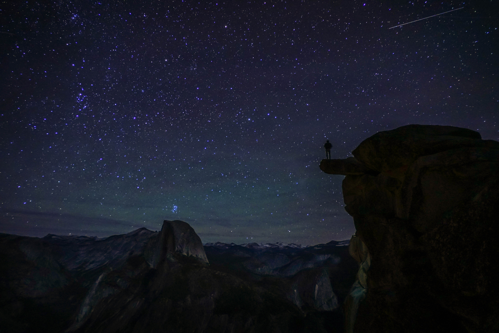 FE 21mm F2.8 sample photo. Glacier point meteor photography