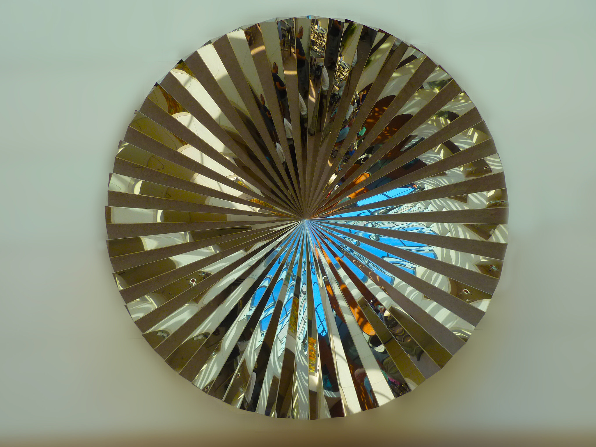 Panasonic Lumix DMC-ZS5 (Lumix DMC-TZ8) sample photo. Anish kapoor’s wall sculpture “halo”on display in the atrium of the peabody essex museum in... photography