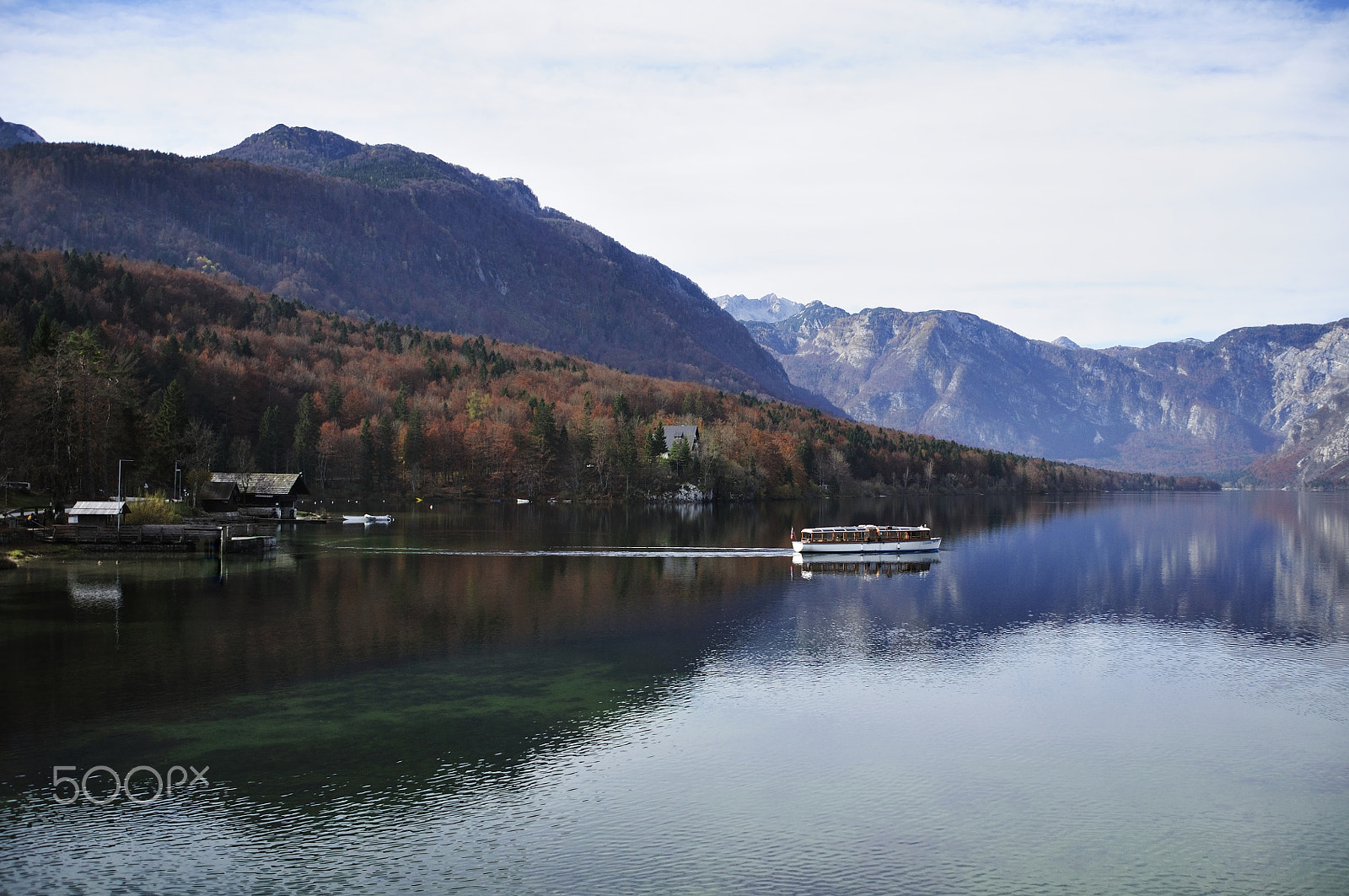 Nikon D5000 sample photo. Reflection of mountains in lake bohinj photography