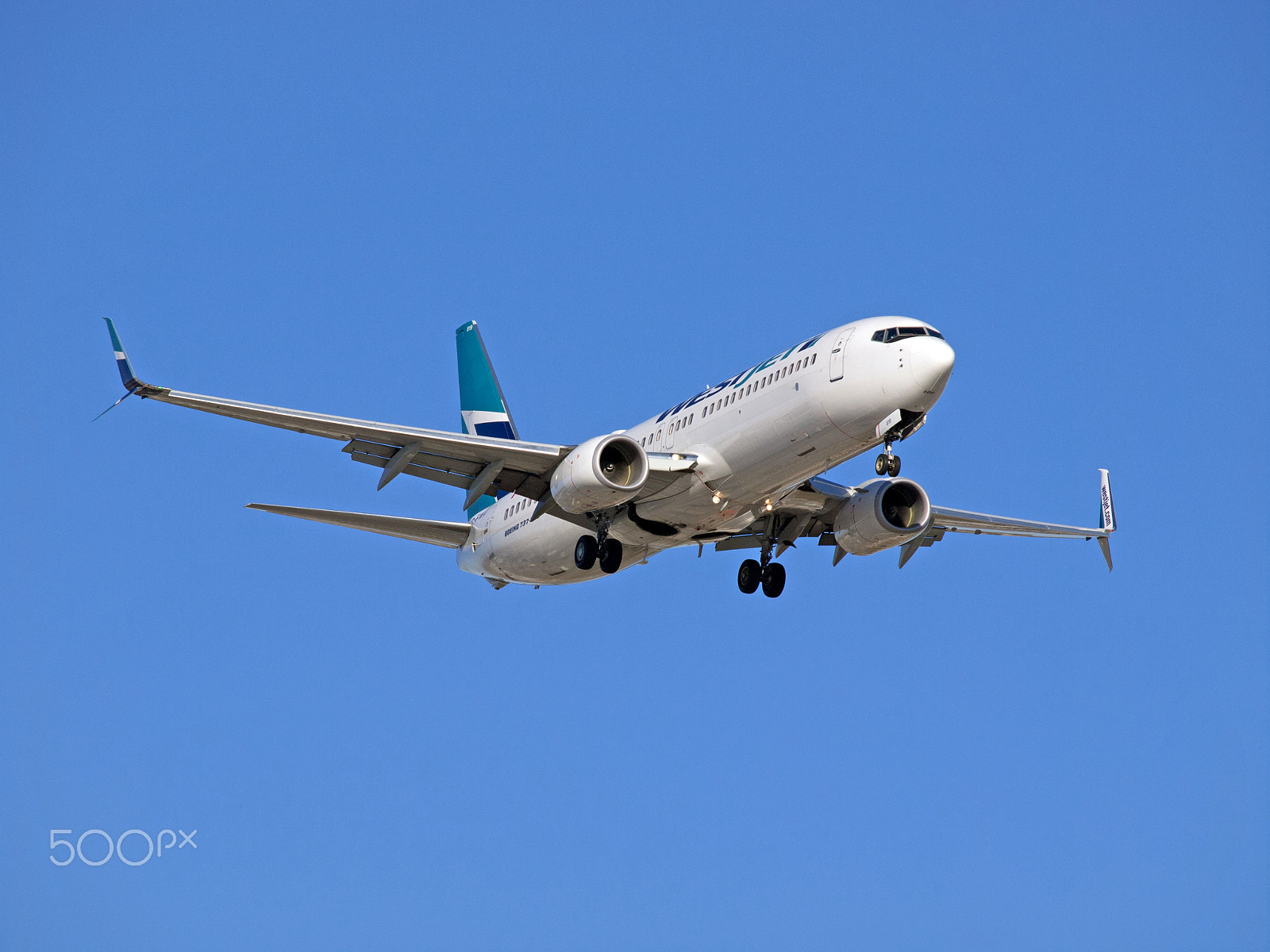 Olympus E-5 sample photo. Westjet boeing b-737-800 photography