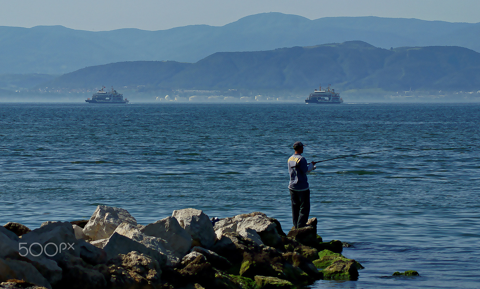 Sony Alpha DSLR-A100 sample photo. Fisherman photography